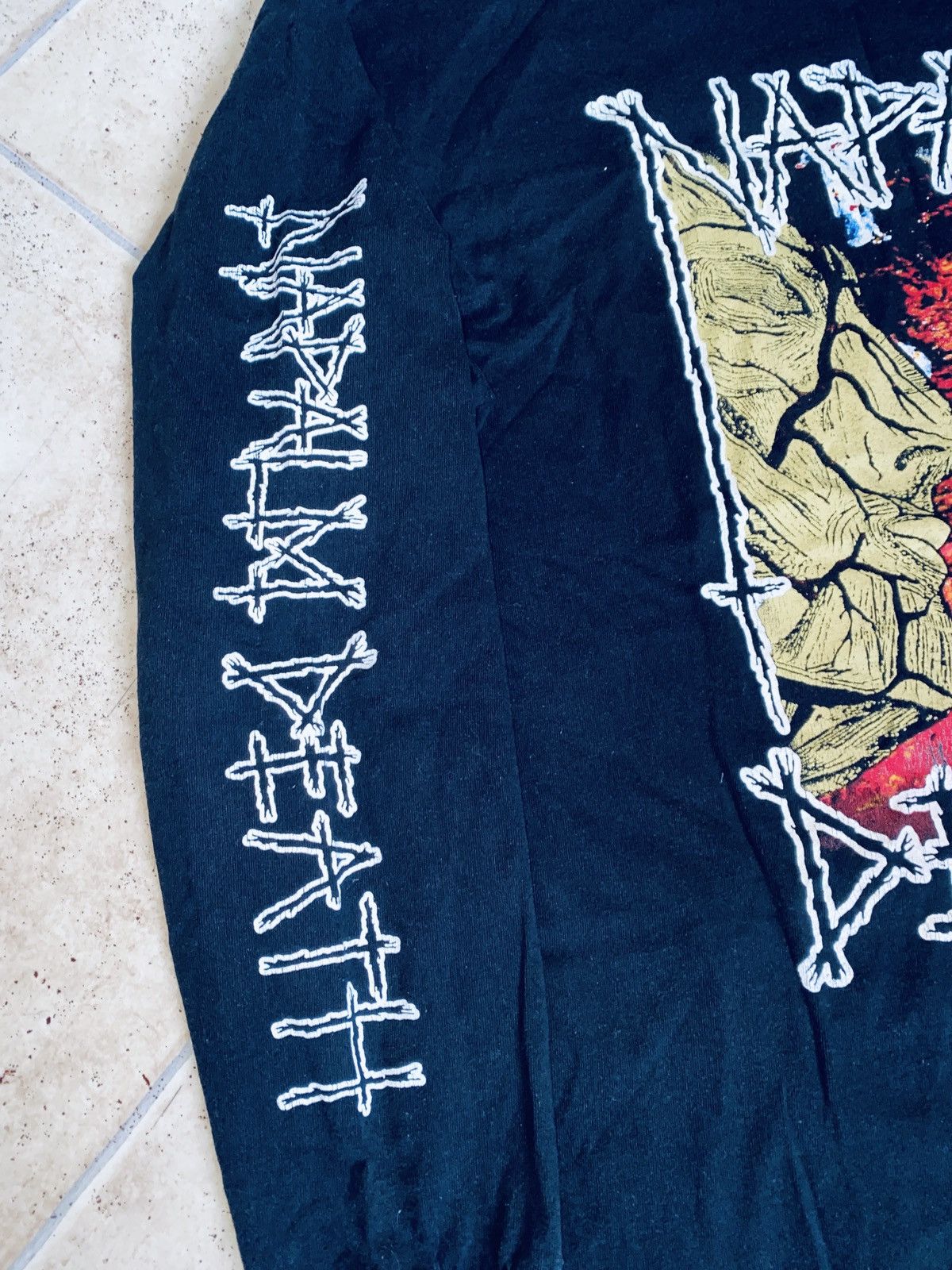 Band Tees Napalm Death 90s Vintage Longsleeve Size US XL / EU 56 / 4 - 2 Thumbnail