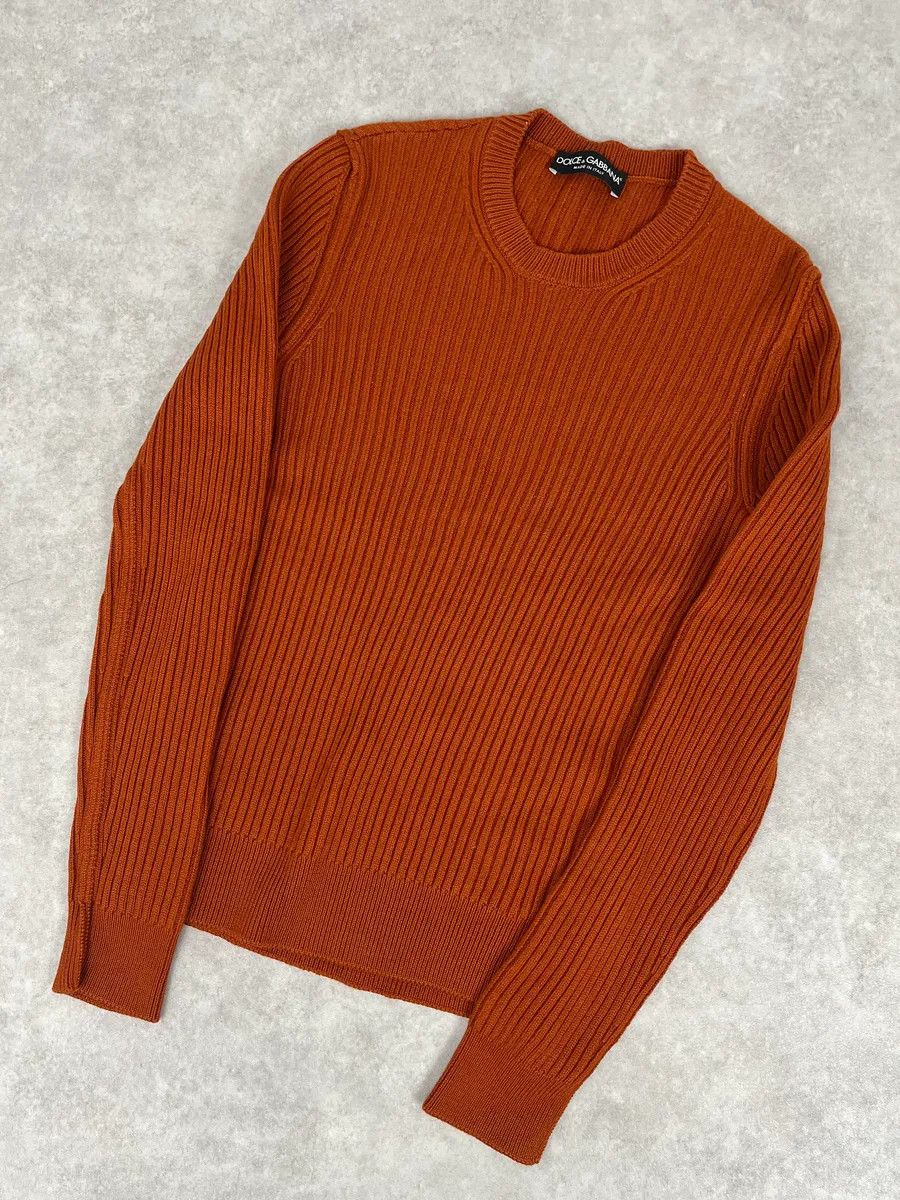 Dolce & Gabbana 2000s Dolce & Gabbana Orange Minimalist Sweater Size US S / EU 44-46 / 1 - 4 Thumbnail