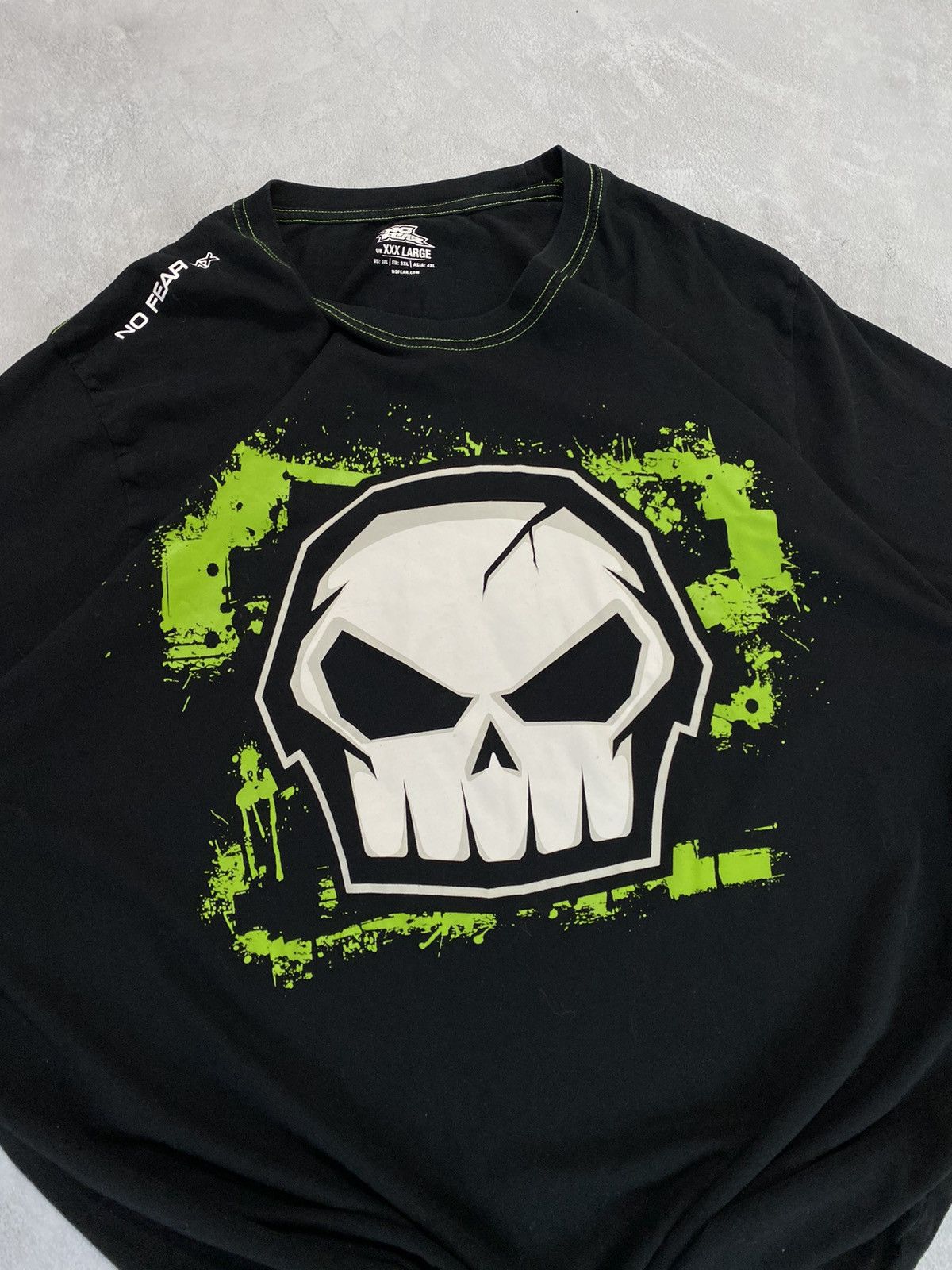 No Fear × Vintage 🙊 T Shirt No Fear Big Logo Skeleton Skull Logo Size US XXL / EU 58 / 5 - 2 Thumbnail