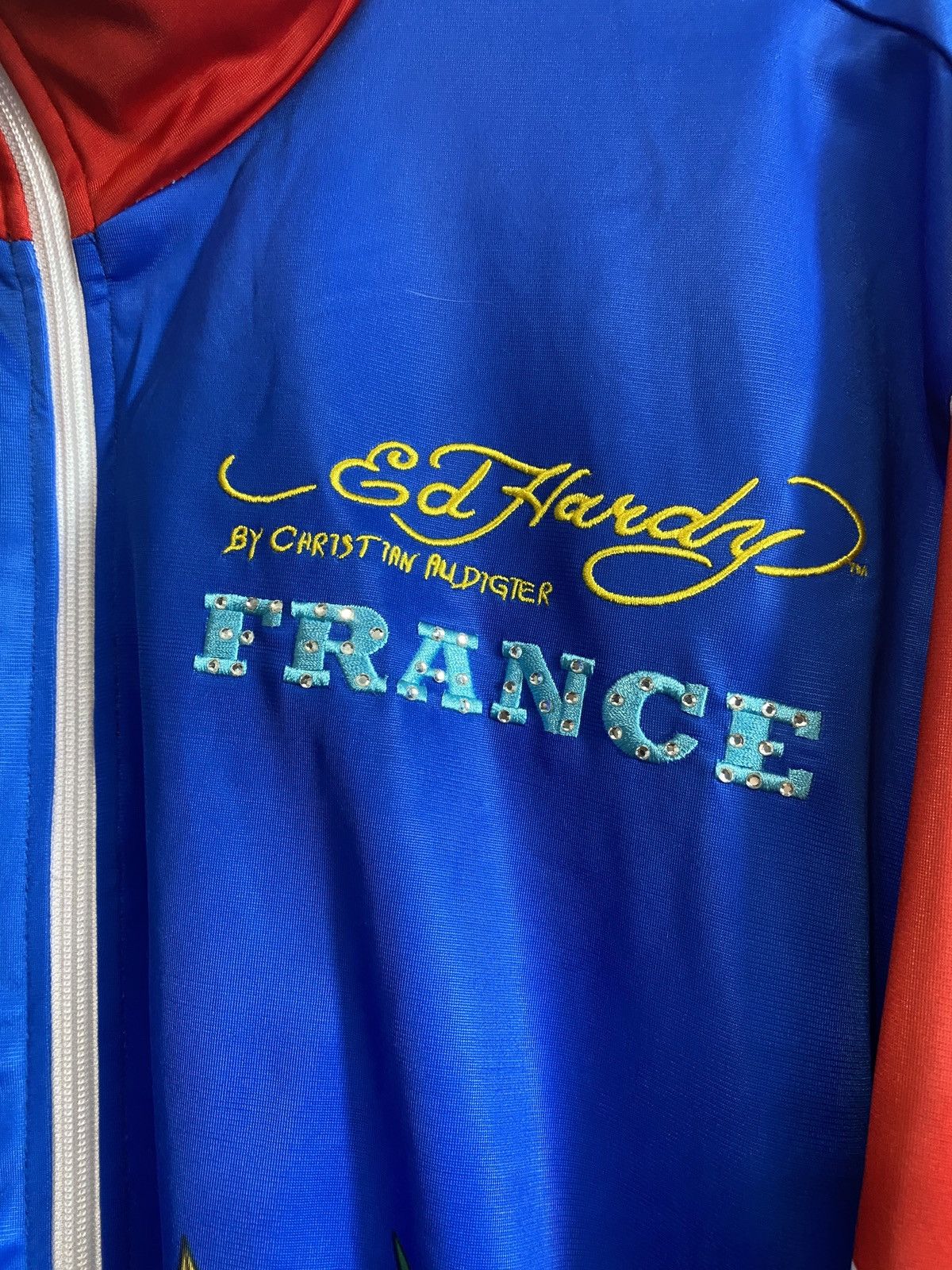 Ed Hardy × Japanese Brand × Vintage Vintage Ed Hardy By Christian Audigier Y2K Track Jacket Size US XL / EU 56 / 4 - 3 Thumbnail