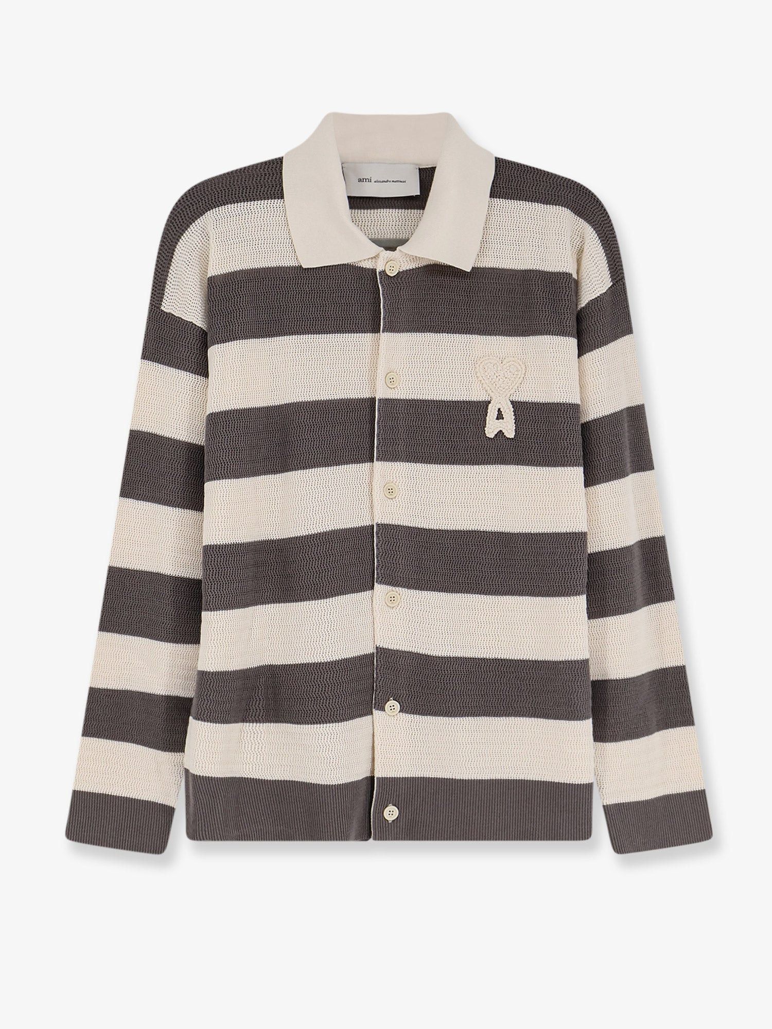 AMI Ami De Coeur Striped Cotton Cardigan Size US M / EU 48-50 / 2 - 1 Thumbnail