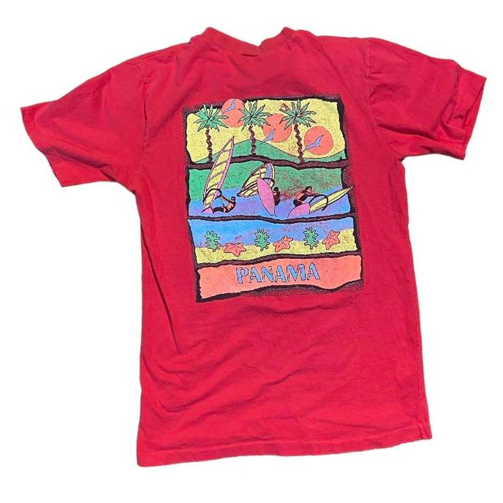 Fruit Of The Loom 80s red single stitch panama Size US XL / EU 56 / 4 - 1 Thumbnail