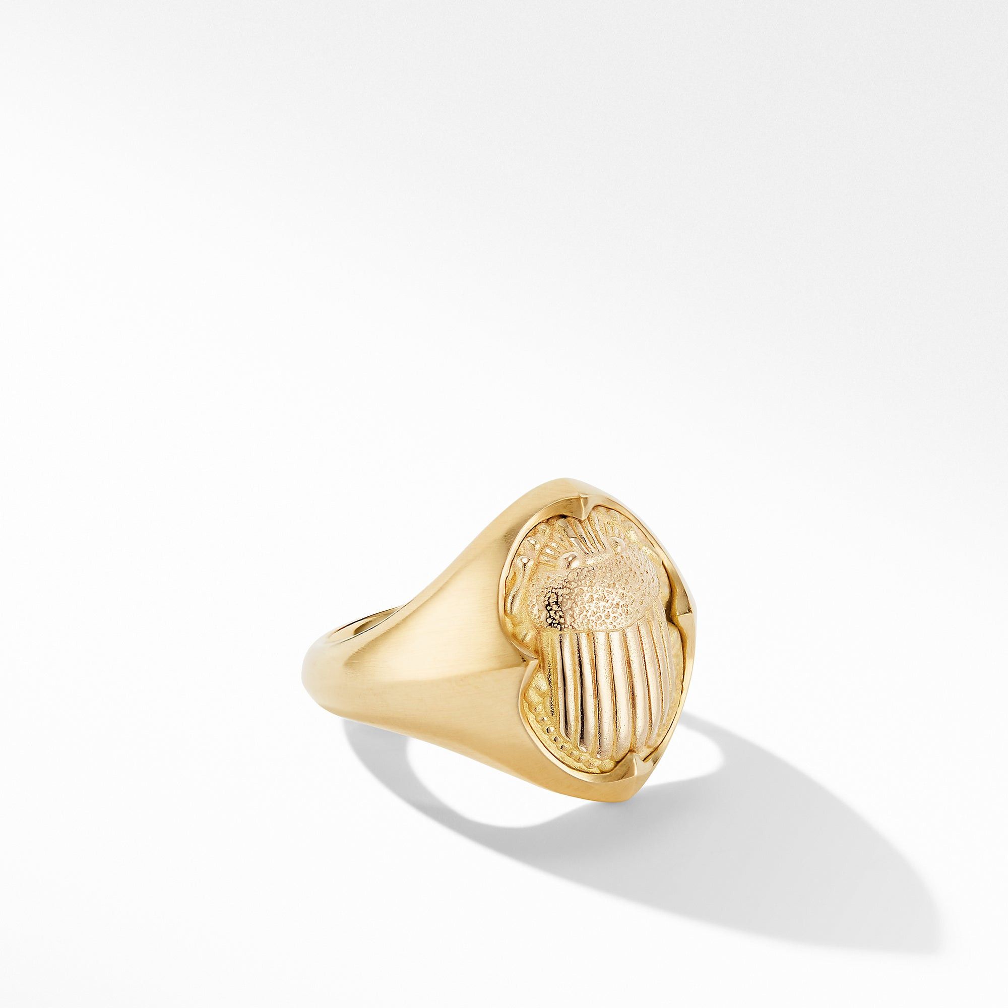 David Yurman o1s1wg111025 R14797 /Size 6 / Scarab Pinky Ring in Golden Size ONE SIZE - 1 Thumbnail