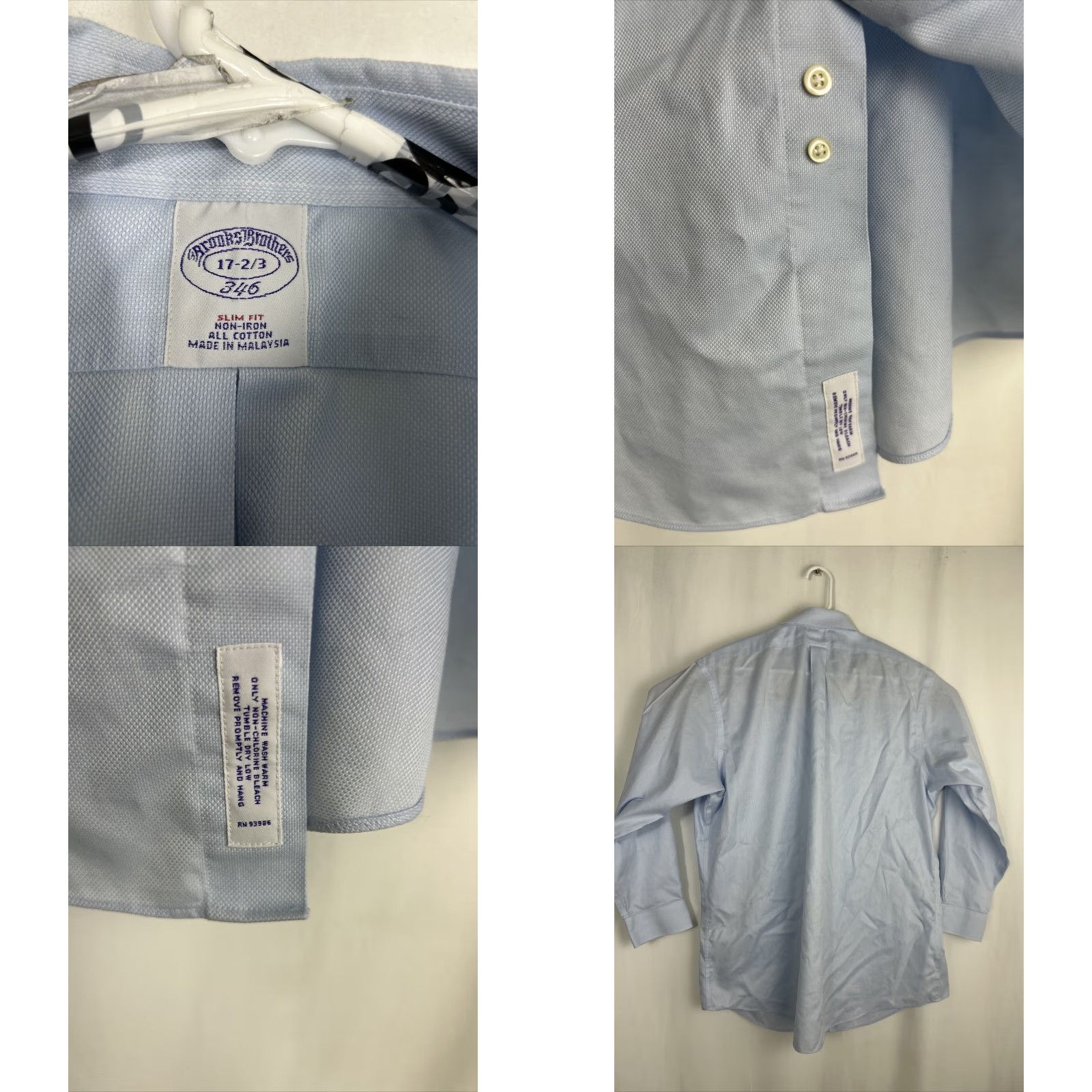 Brooks Brothers Brooks Brothers Dress Shirt Blue Slim Button-Down 17 2/3 Long Sleeve Cotton Mens Size US XL / EU 56 / 4 - 8 Thumbnail