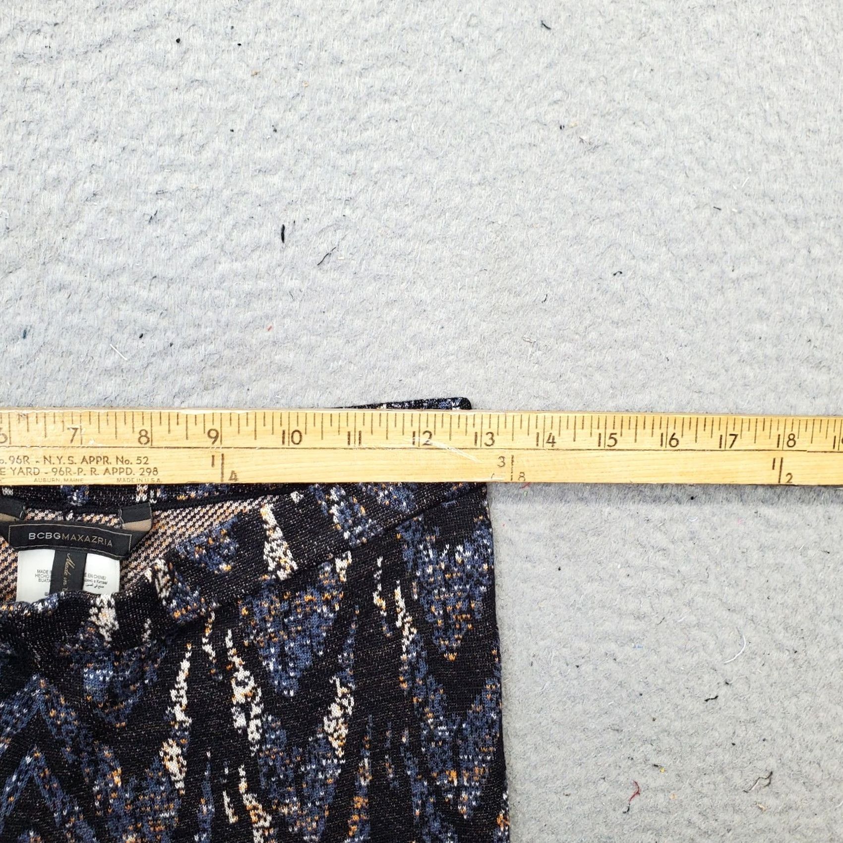 Bcbgmaxazria BCBGMAXAZRIA Womens Size XS Multicolor Feather Cascade Jacquard Leggings Pull On Size 26" / US 2 / IT 38 - 6 Thumbnail