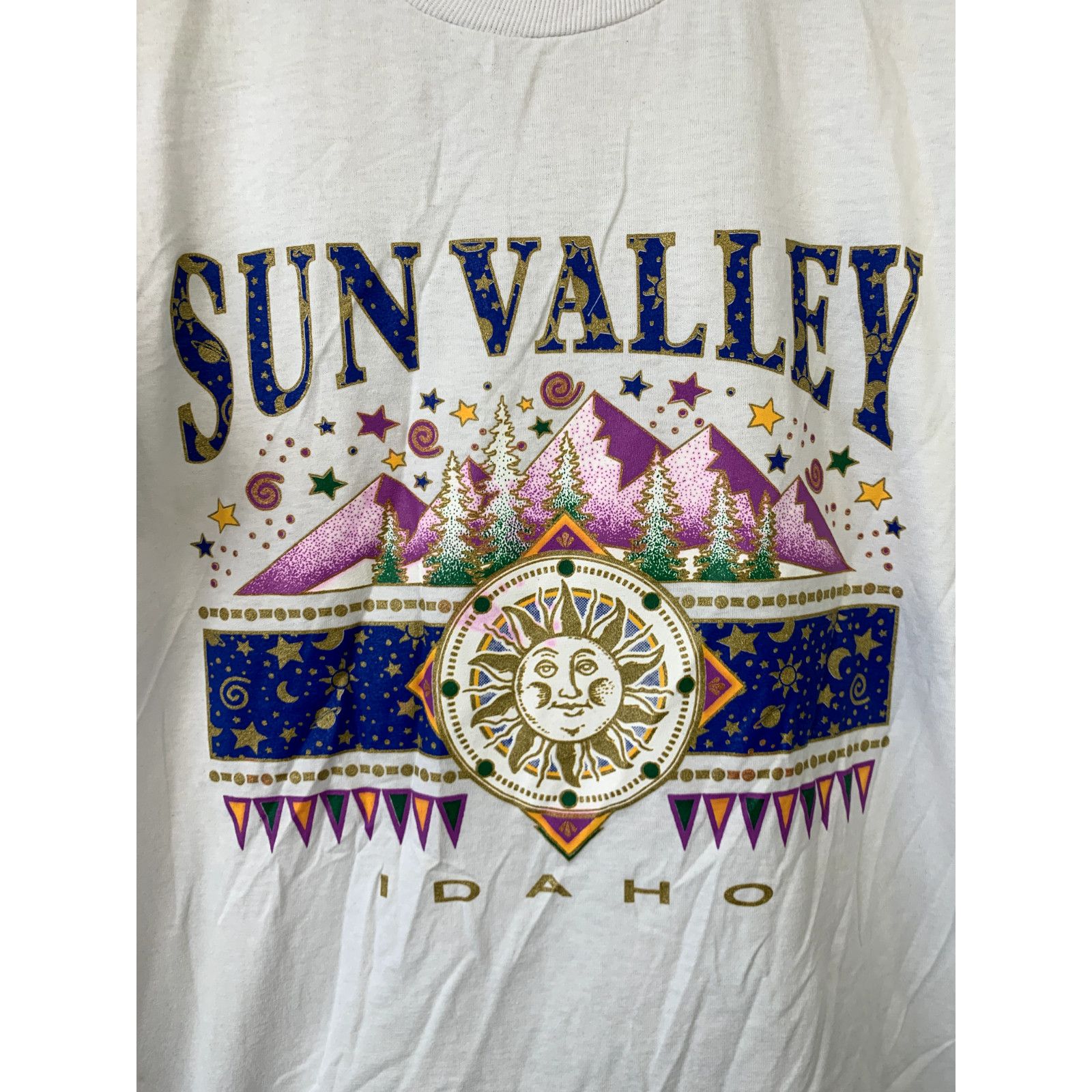 Jerzees Vintage Test Print Shirt Sun Valley Washington White L Tee Size US L / EU 52-54 / 3 - 3 Thumbnail