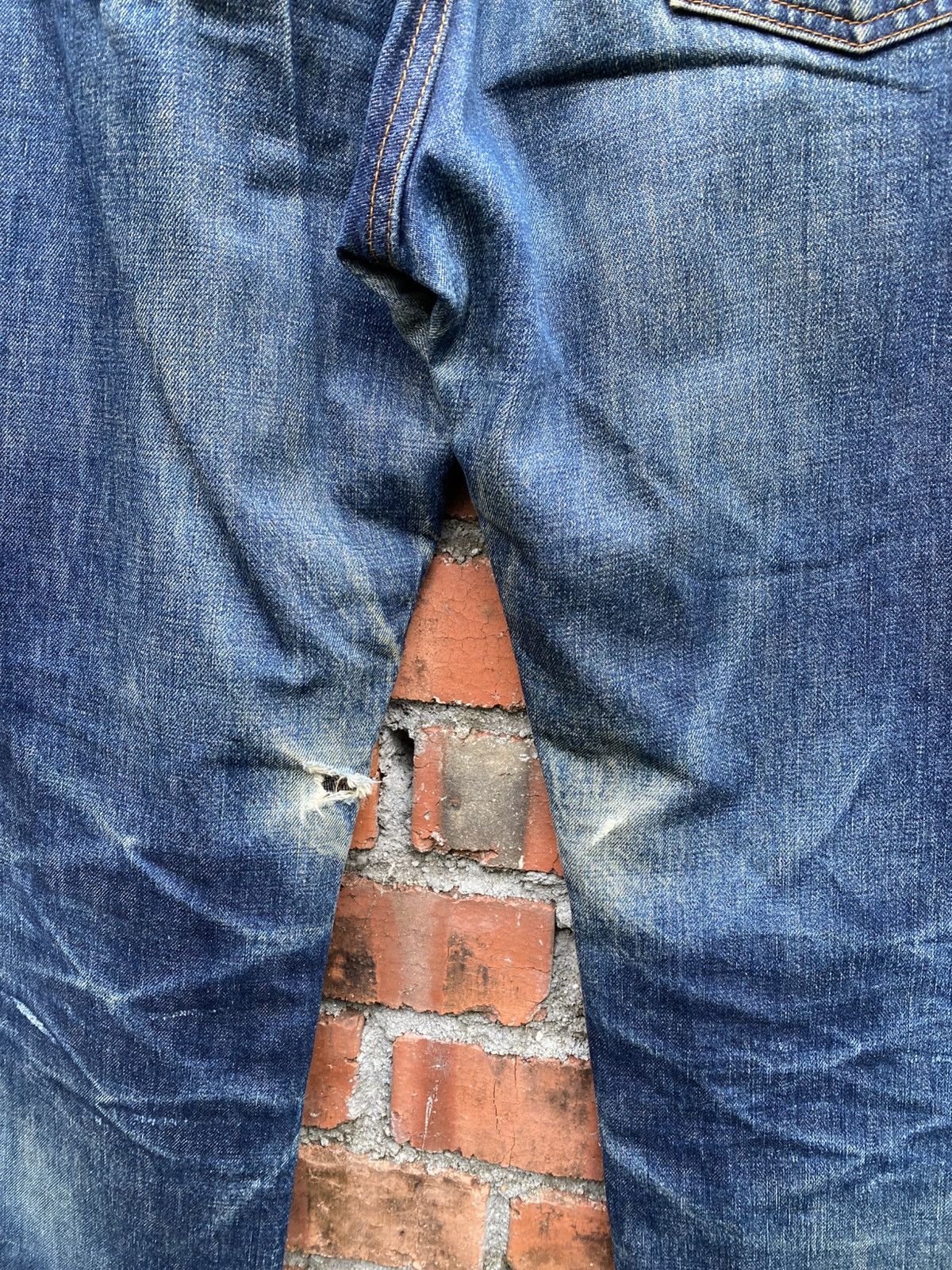 Levi's Vintage Clothing W32x29.5 Vintage levi's 502 redline big E denime distressed Size US 32 / EU 48 - 3 Thumbnail