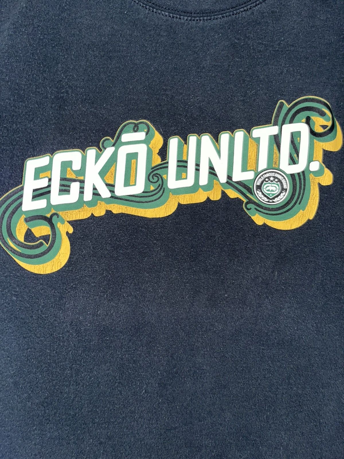 Other Crazy Y2K Faded Thrashed ERD Baggy Mall Skater Ecko Tee Size US M / EU 48-50 / 2 - 2 Thumbnail