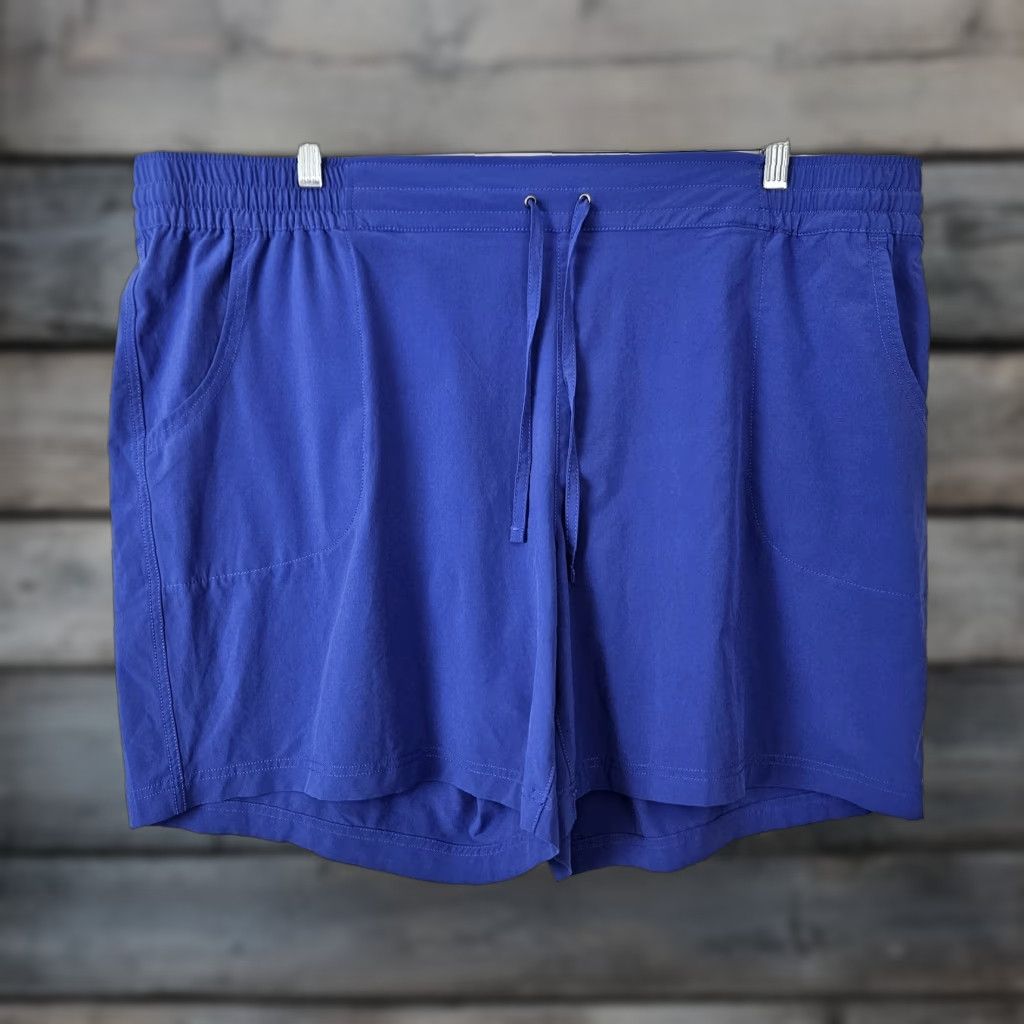 Vintage Duluth Womens Ultralite Performance Shorts Sz 2XL Blue Drawstring High Rise Athletic 2XL Womens Blue Short Size 40" / US 18 - 1 Thumbnail