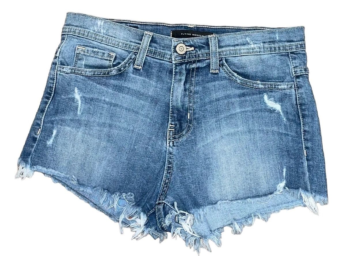 Other Flying Monkey Denim Cutoff Shorts Size 27" / US 4 / IT 40 - 10 Thumbnail