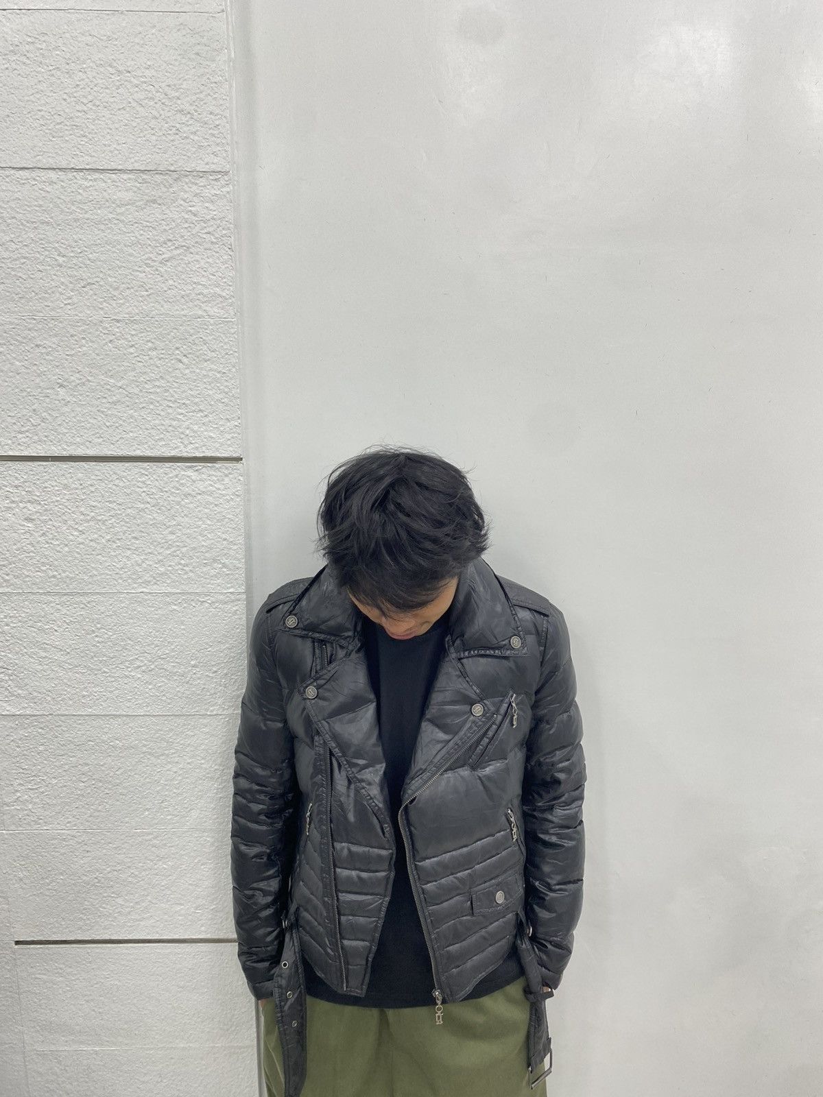 JOHN GALLIANOダウンジャケット ニュースペーパー archive John Galliano Galliano Newspaper Print puffer jacket | Grailed