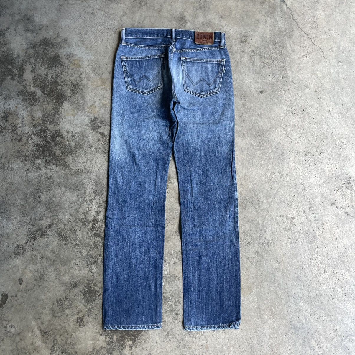 Edwin 🔥Vintage Edwin 402 Stoned Washed Ripped Distress Denim Jeans Size US 31 - 4 Thumbnail