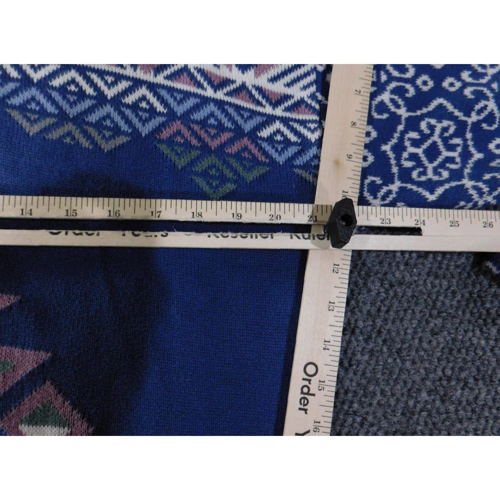 Coldwater Creek Coldwater Creek Sweater Womens Large Blue Multicolor Aztec Geometric Knit Crew Neck Long Sleeve Pullover Casual Winter Spring Fall Size L / US 10 / IT 46 - 7 Thumbnail