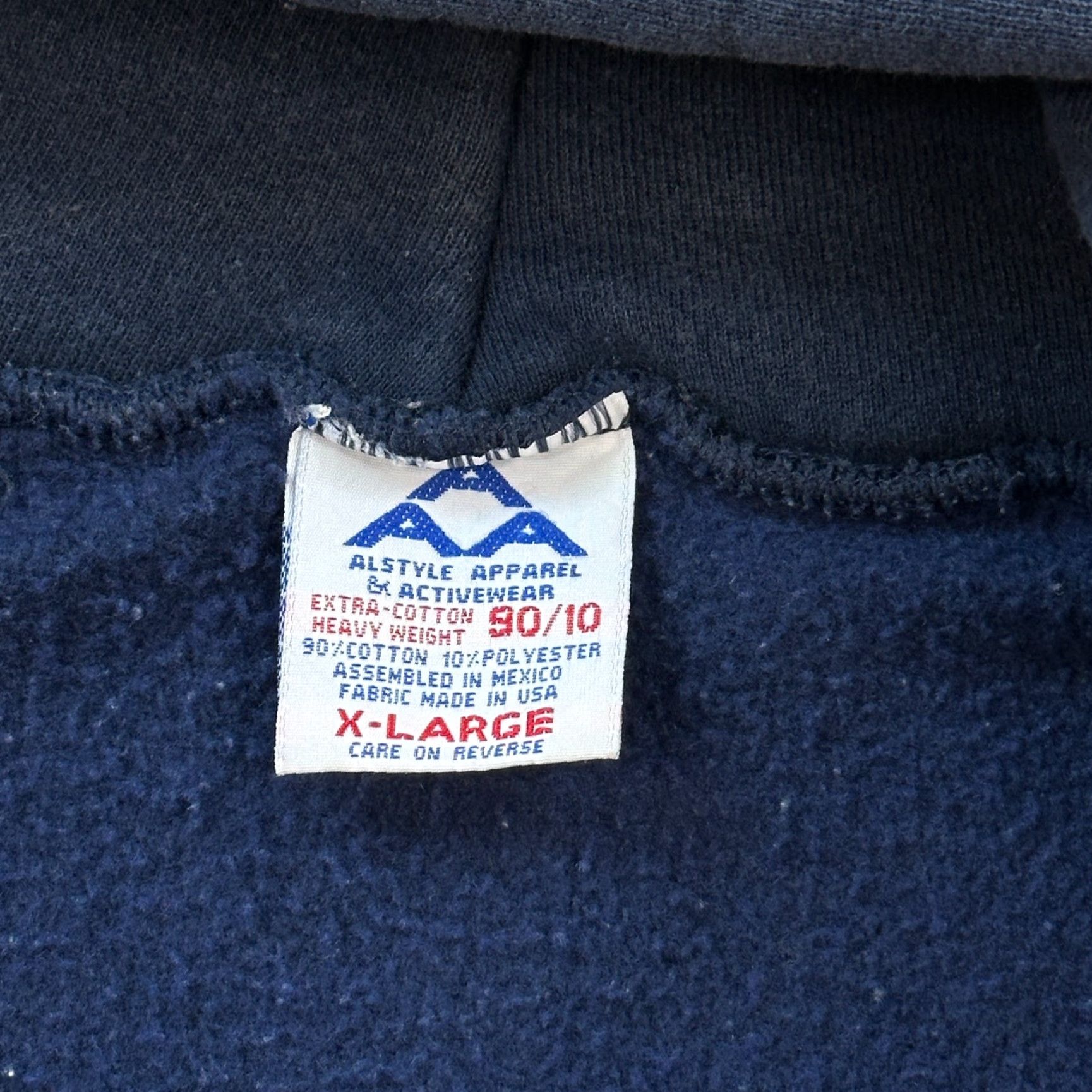 Vintage VINTAGE Alstyle Apparel Activewear Hoodie Mens XL Blue Heavyweight Full Zip 90s Size US XL / EU 56 / 4 - 6 Thumbnail