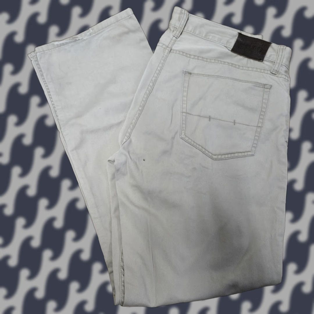Polo Ralph Lauren VINTAGE Polo Ralph Lauren Pants Mens 35x32 Gray Twill 5 Pocket Straight Leg Classic Fit Size US S / EU 44-46 / 1 - 1 Thumbnail