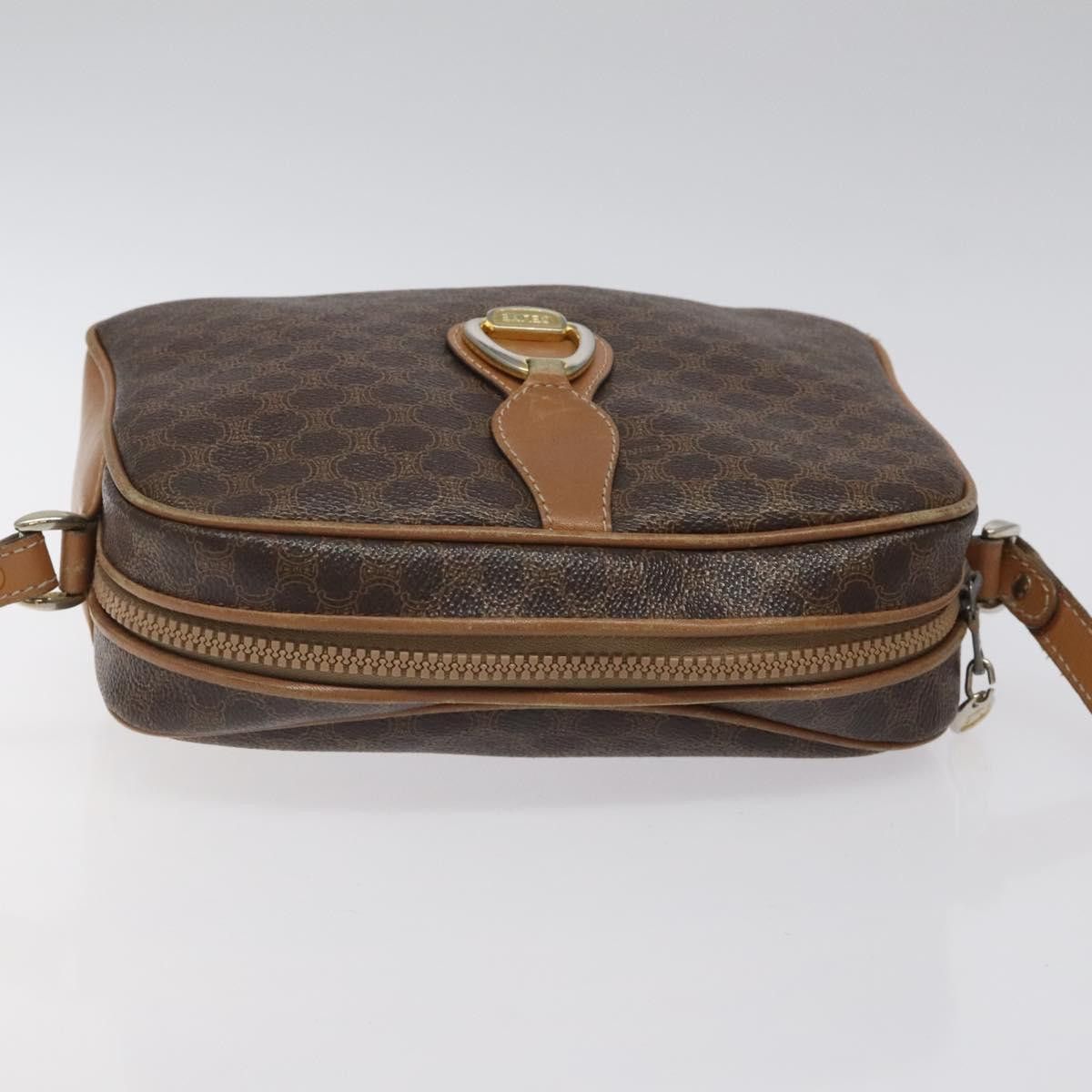 Celine CELINE Macadam Canvas Shoulder Bag Pvc Leather Brown Gold Size ONE SIZE - 6 Thumbnail