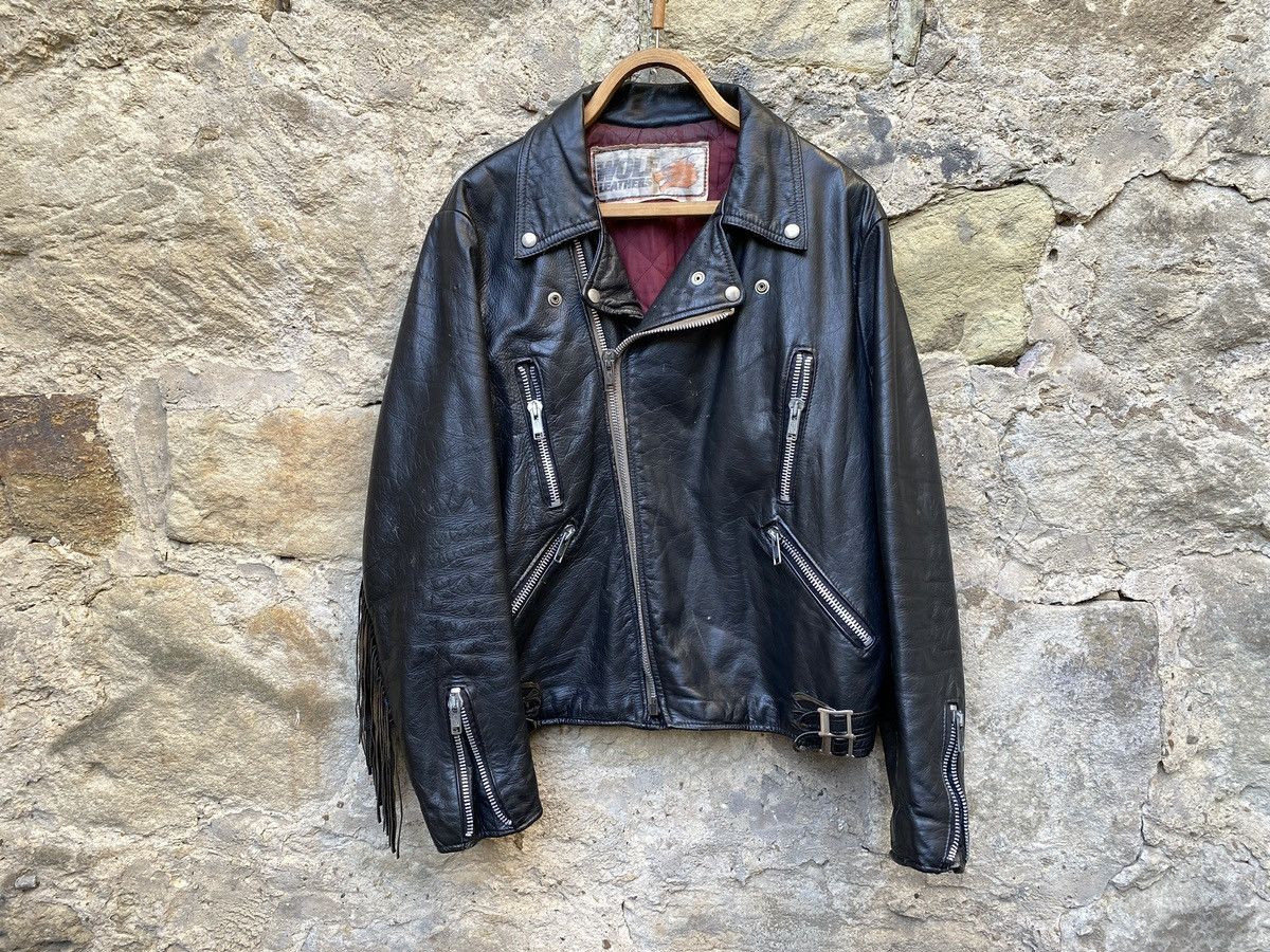 70s VINTAGE THE GENUINE LEATHER 本革 ジャケット 70s Vtg Black Leather Motorcycle Jacket Biker Moto Punk