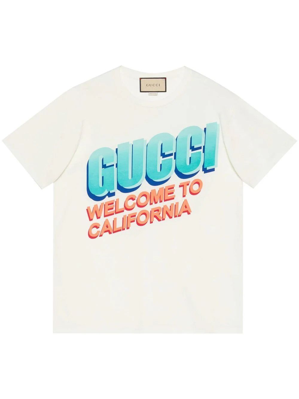 image of Gucci Welcome To California Print T-Shirt Size Xs, Women's