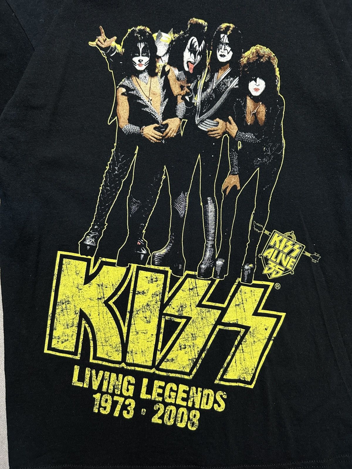 Band Tees 00s Vintage Kiss Alive 35 Living Legends 1973-2008 T-Shirt Size US M / EU 48-50 / 2 - 8 Thumbnail