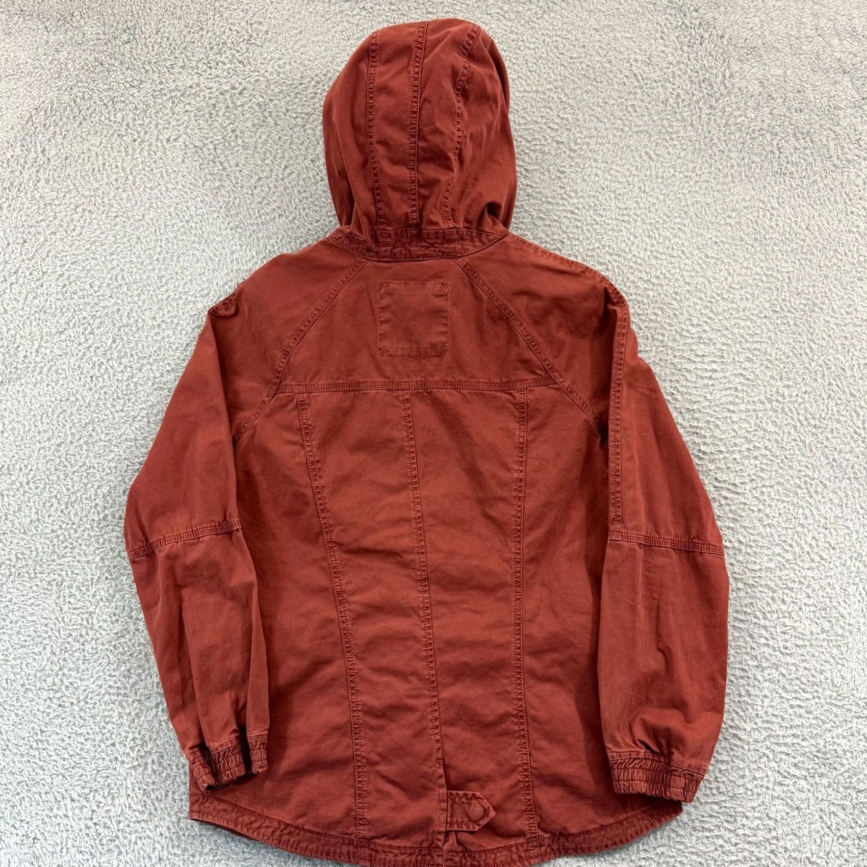 American Eagle Outfitters VINTAGE American Eagle Jacket Womens Medium Red Cargo Utility Military Hooded Zip Y2K Size M / US 6-8 / IT 42-44 - 7 Thumbnail