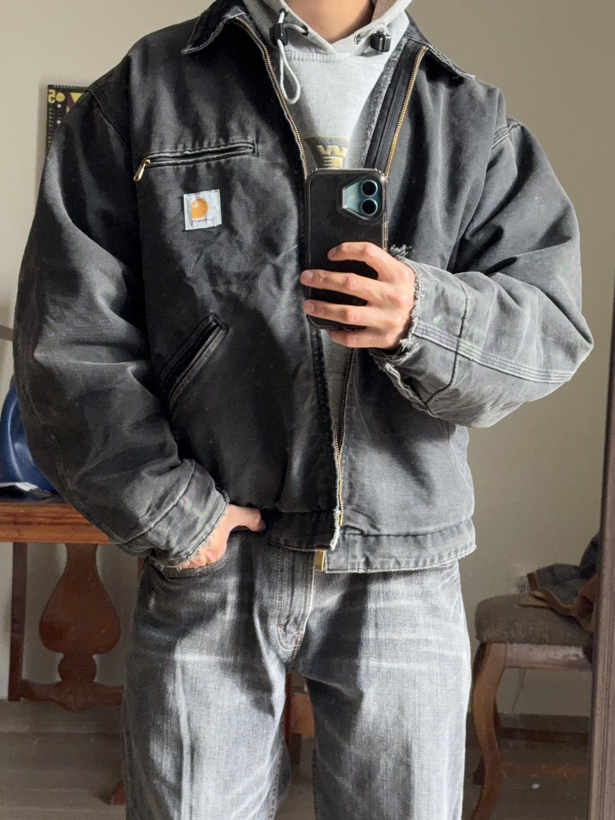 Carhartt 1990’s Carhartt Detroit JB105 Size US XL / EU 56 / 4 - 2 Thumbnail