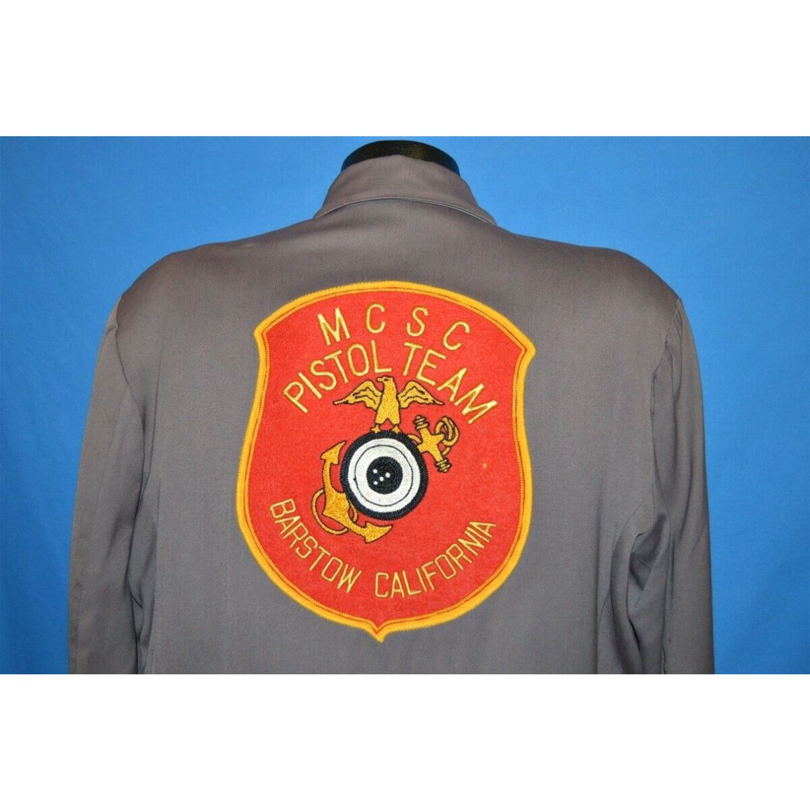 image of Pistola VTG 50S Mcsc Pistol Team Marines Pistol Team Barstow Rayon Gabardine Jacket L in White (Siz