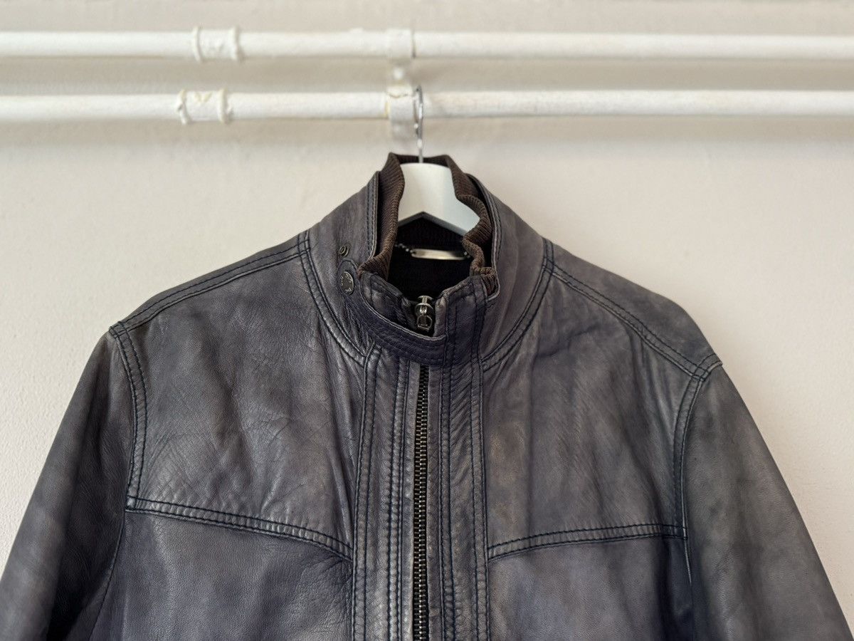 Dolce & Gabbana D&G Distressed Grey Lamb Leather Bomber Jacket Size US L / EU 52-54 / 3 - 4 Thumbnail