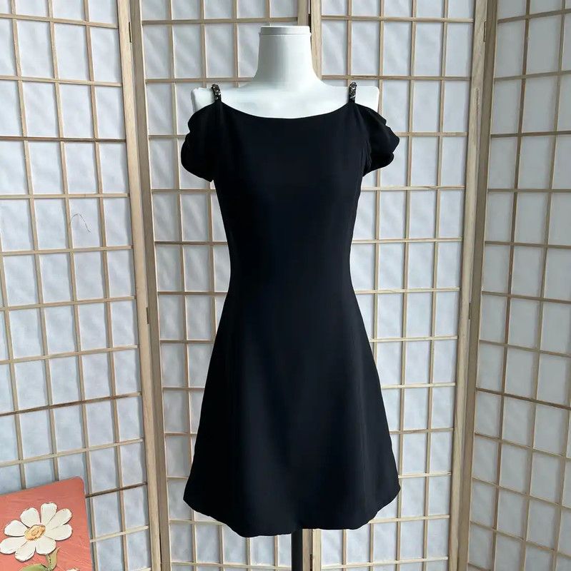 Dior Dior Black Silk Women's Dress Size XS 0089 Size XS / US 0-2 / IT 36-38 - 1 Thumbnail
