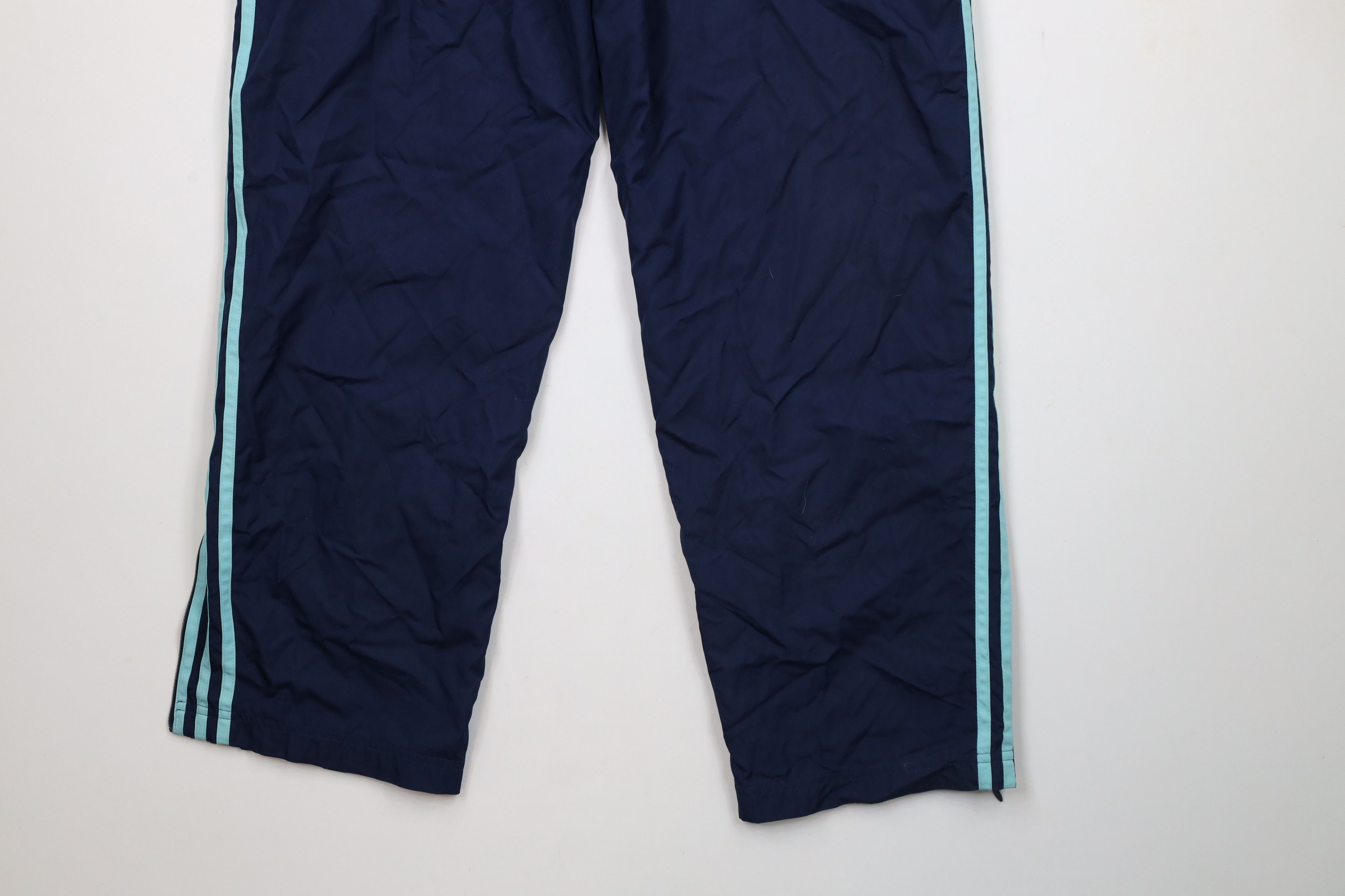 Adidas × Vintage Vintage Y2K Adidas Striped Babydoll Wide Leg Pants Blue Size 30" / US 8 / IT 44 - 12 Thumbnail