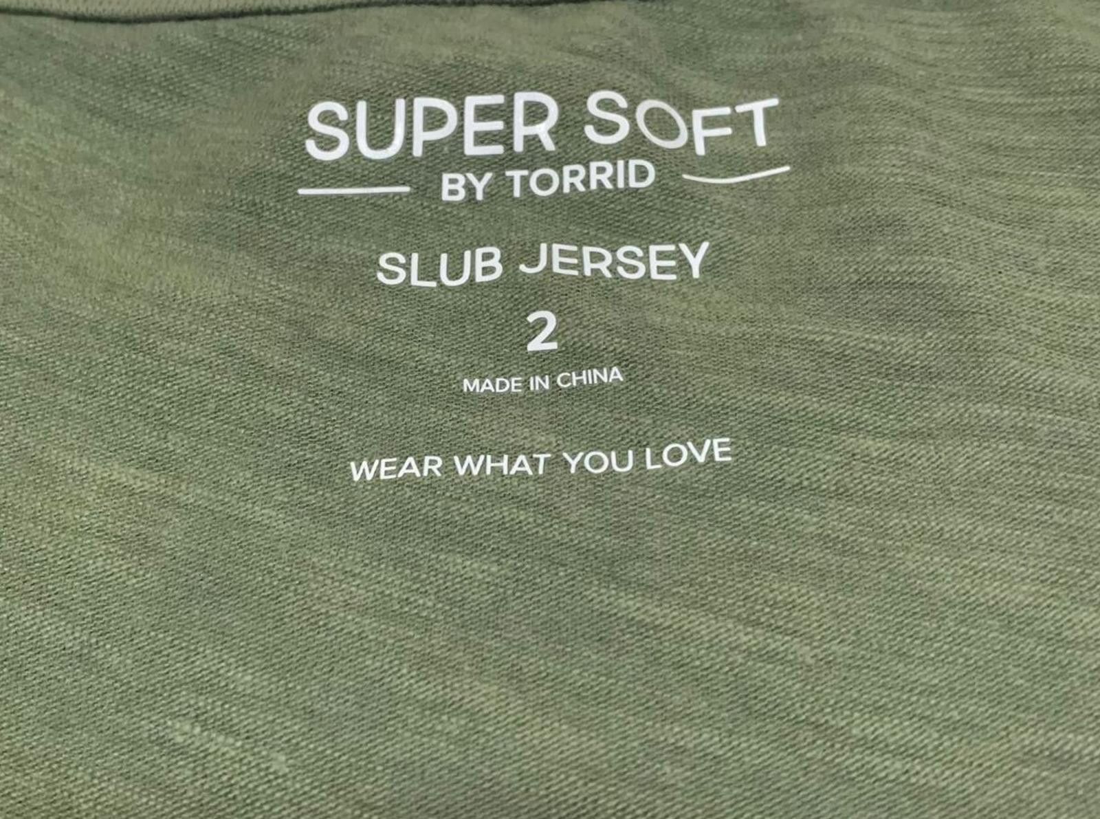 Other Torrid Super Soft Slub Jersey Women's Top Size 2 Olive Green Size XS / US 0-2 / IT 36-38 - 3 Thumbnail