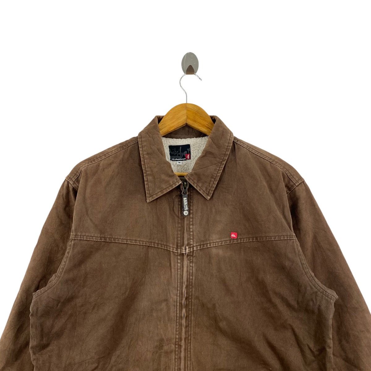 Quiksilver Vintage QUIKSILVER SURFWEAR Surf Brown Jeans Bomber Jacket Size US M / EU 48-50 / 2 - 2 Thumbnail