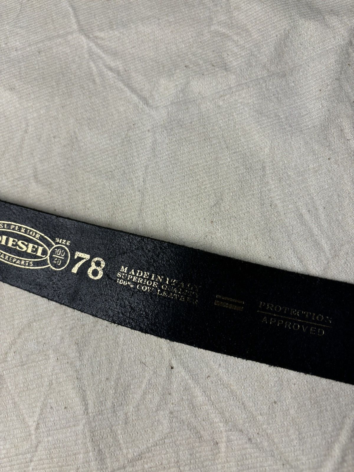 Diesel × Diesel Black Gold Diesel Black Leather Belt Size ONE SIZE - 10 Thumbnail