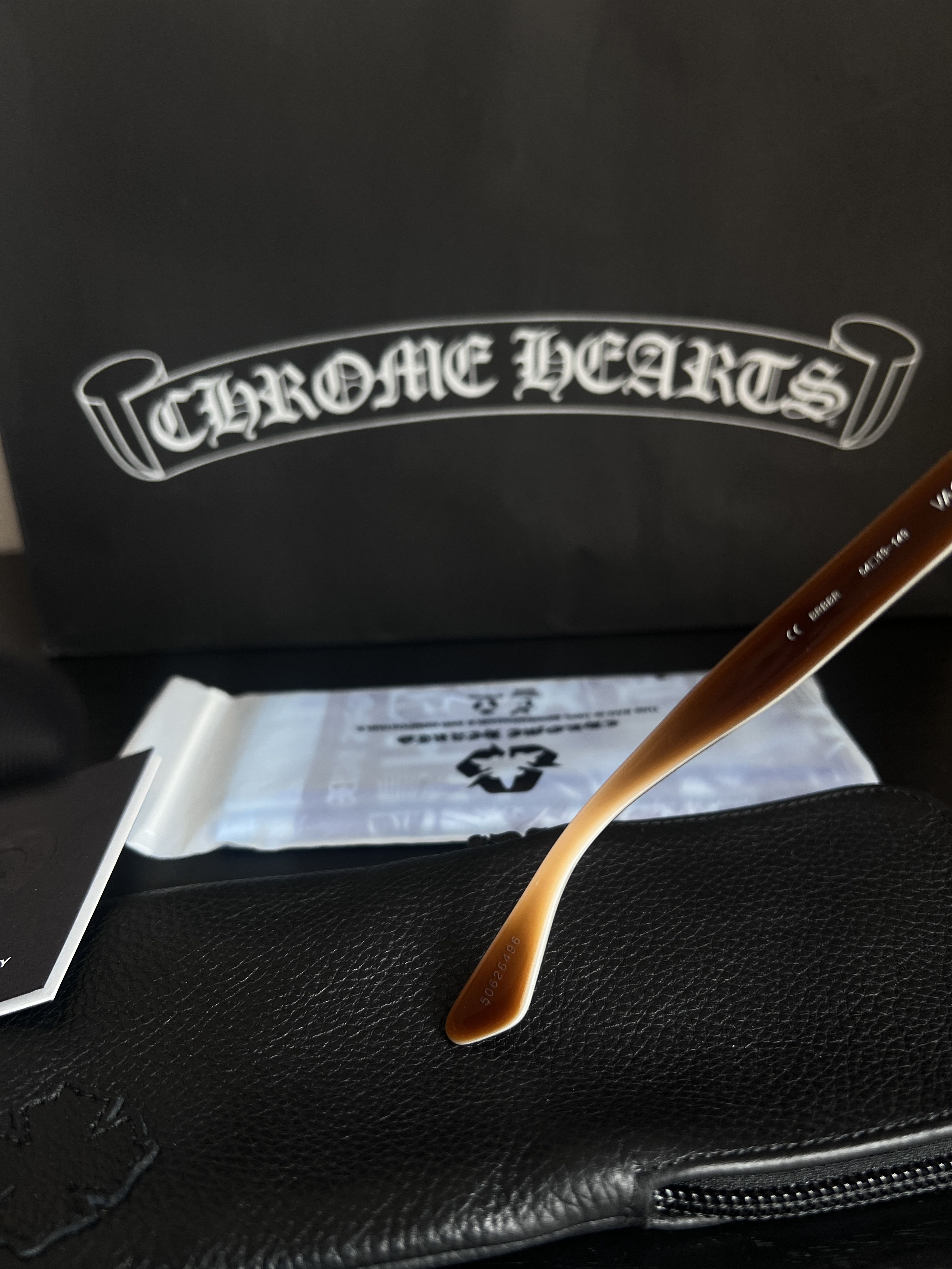 Chrome Hearts Chrome Hearts VAGILANTE BROWN BONE BROWN GLASSES Size ONE SIZE - 9 Thumbnail