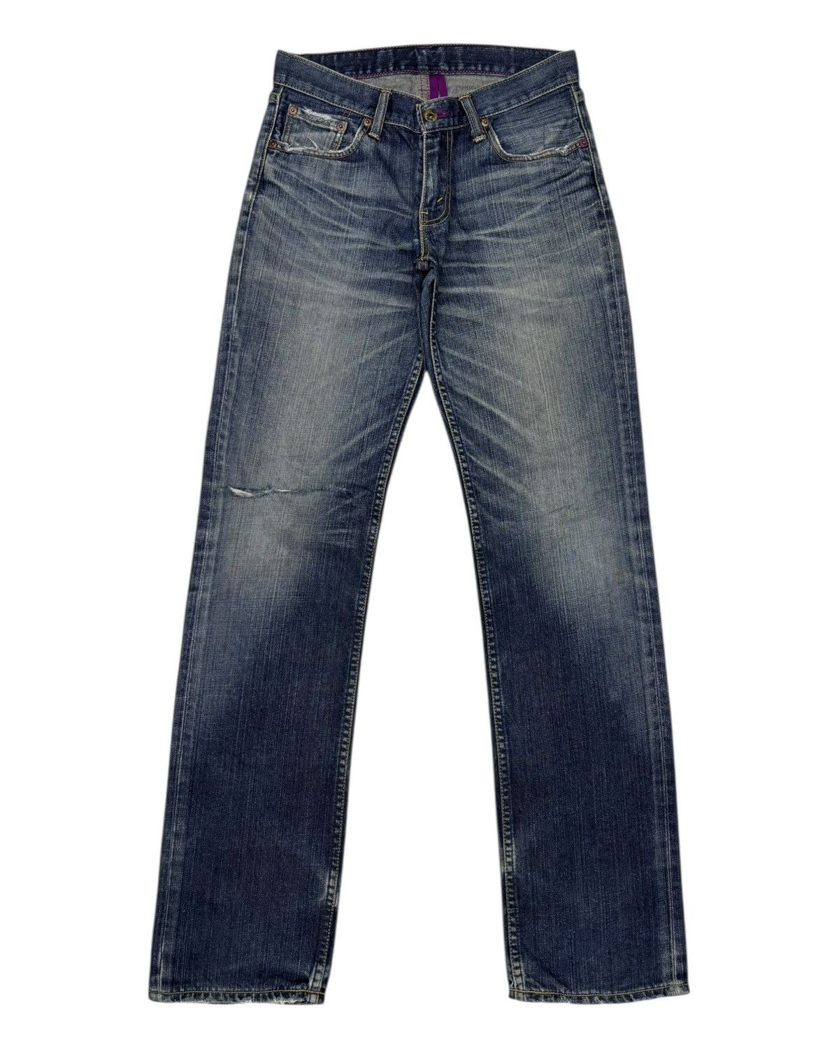 Levi's LEVIS 502 NON SELVEDGE DISTRESSED DENIM JEANS Size US 29 - 8 Thumbnail