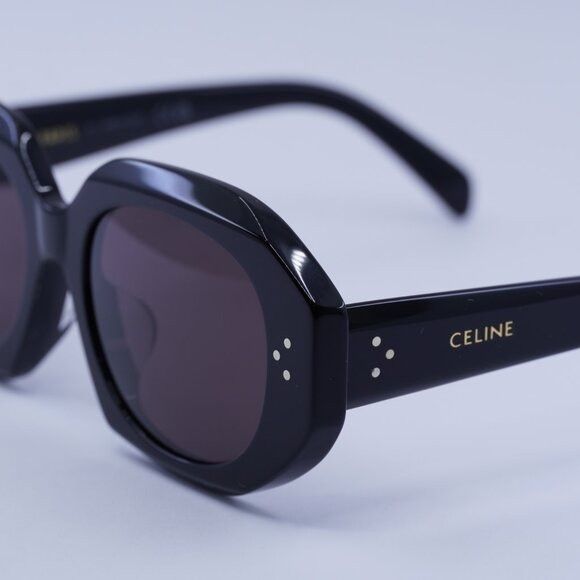 Celine Celine CL40319F 01Y Sunglasses Shiny Black Oval Frame Size ONE SIZE - 3 Thumbnail