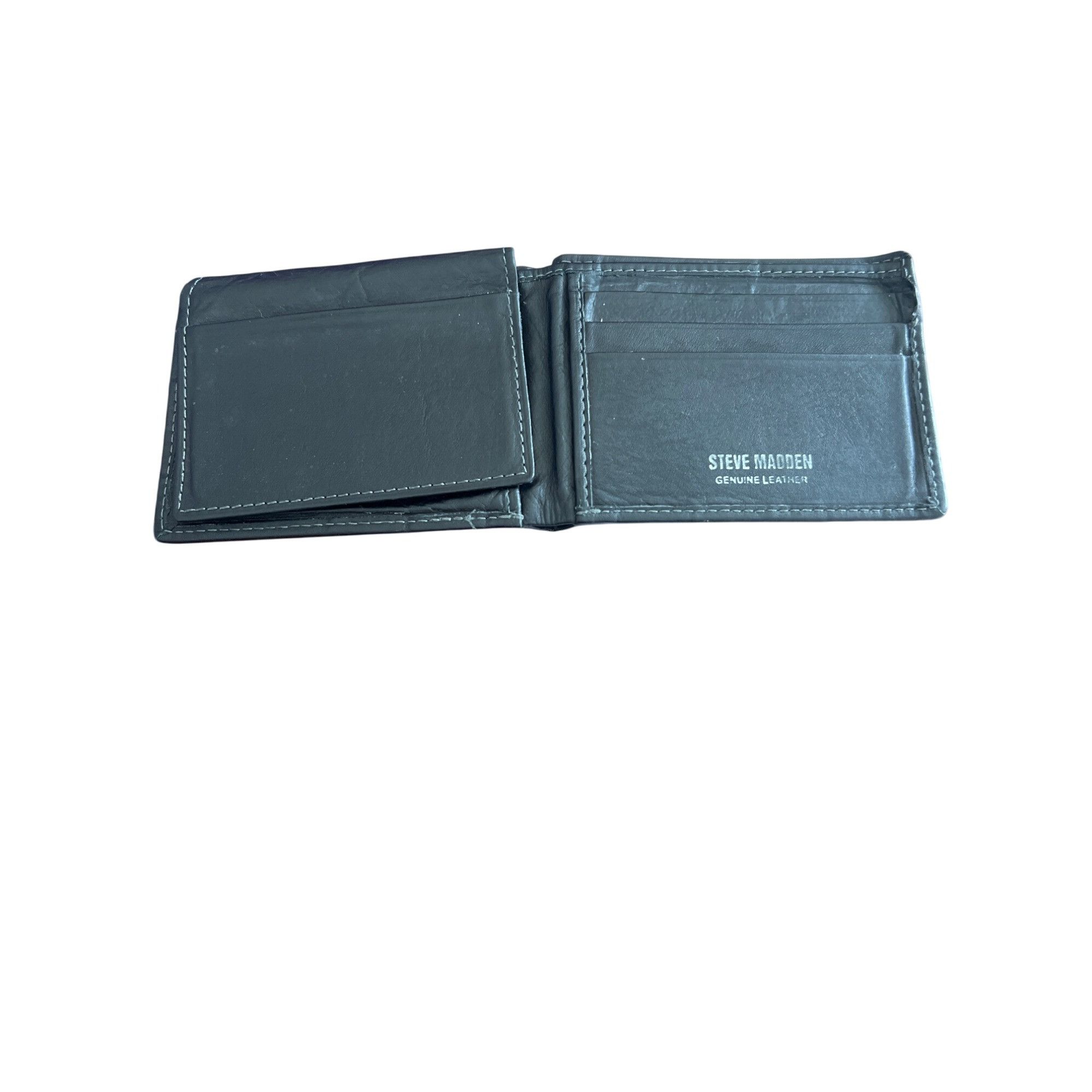 Steve Madden Steve Madden Genuine Leather Black Bifold Wallet Multiple Ca Size ONE SIZE - 5 Thumbnail