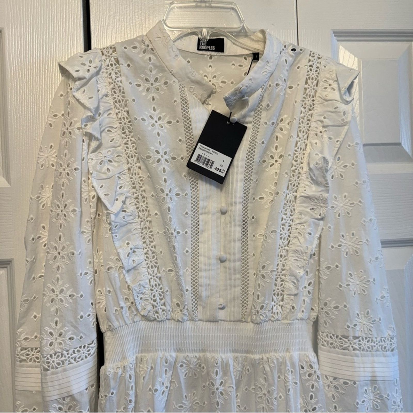 The Kooples NWT! The Kooples White Crochet Buttoned Sundress, Size 1 S Size S / US 4 / IT 40 - 9 Thumbnail