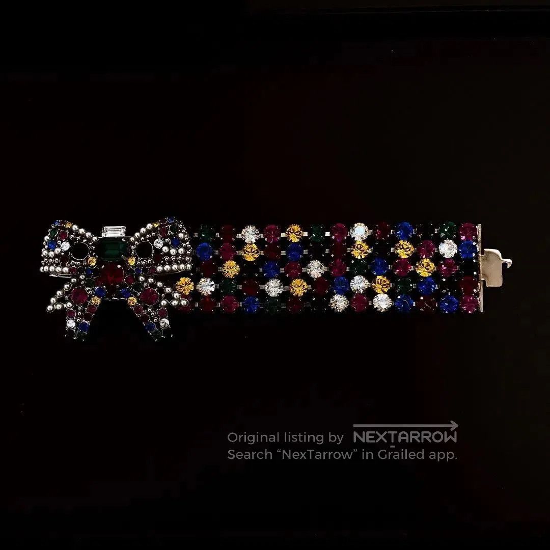 Miu Miu Miumiu Colorful Bow Rhinestone Bracelet. Size ONE SIZE - 1 Thumbnail