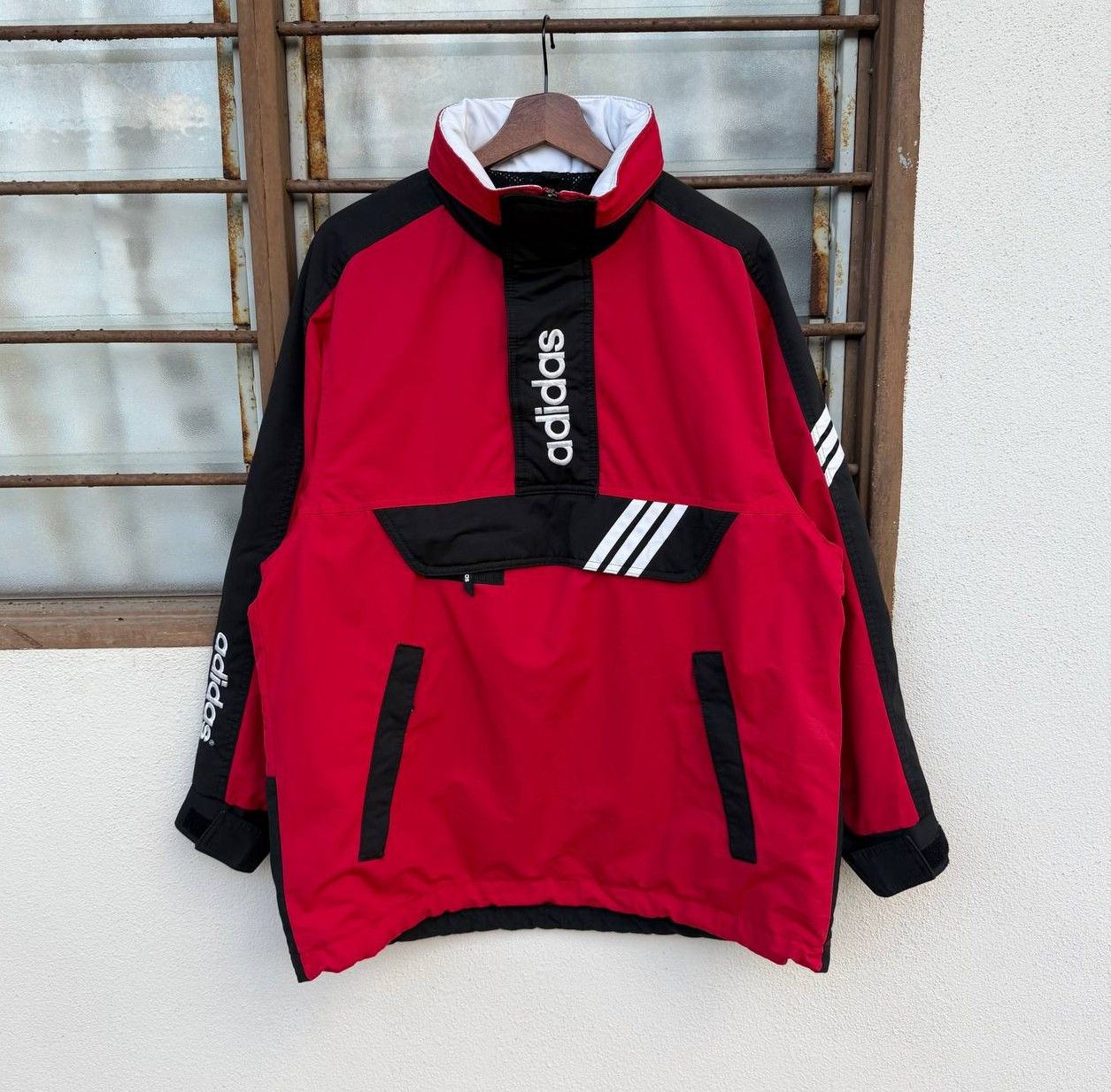 Vintage Vintage 90s Adidas Colorblock Technical Anorak Jacket Baggy ...