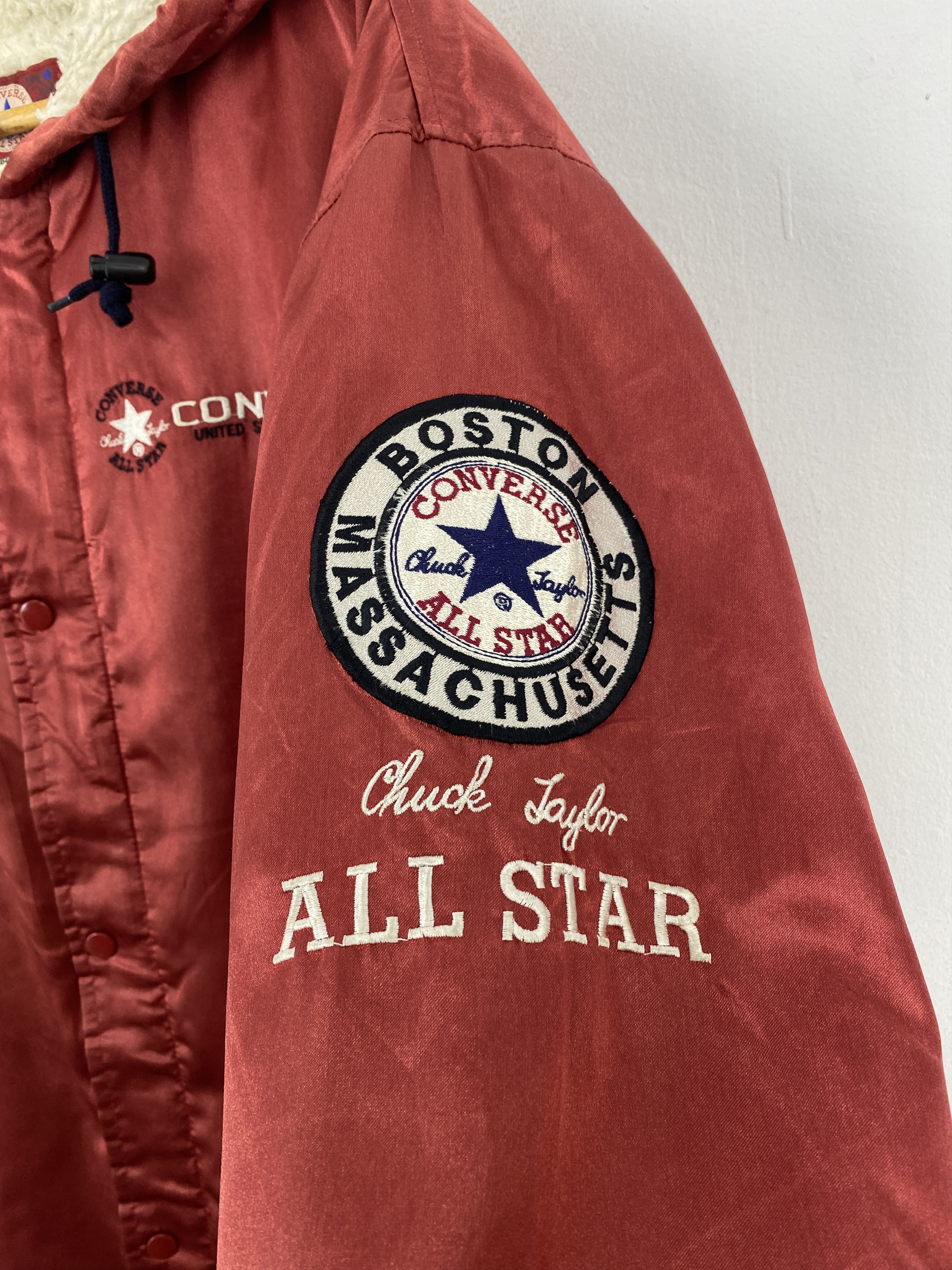 Converse Vintage Converse All Star Big Logo Sherpa Long Jacket J1930 Size US XL / EU 56 / 4 - 7 Thumbnail