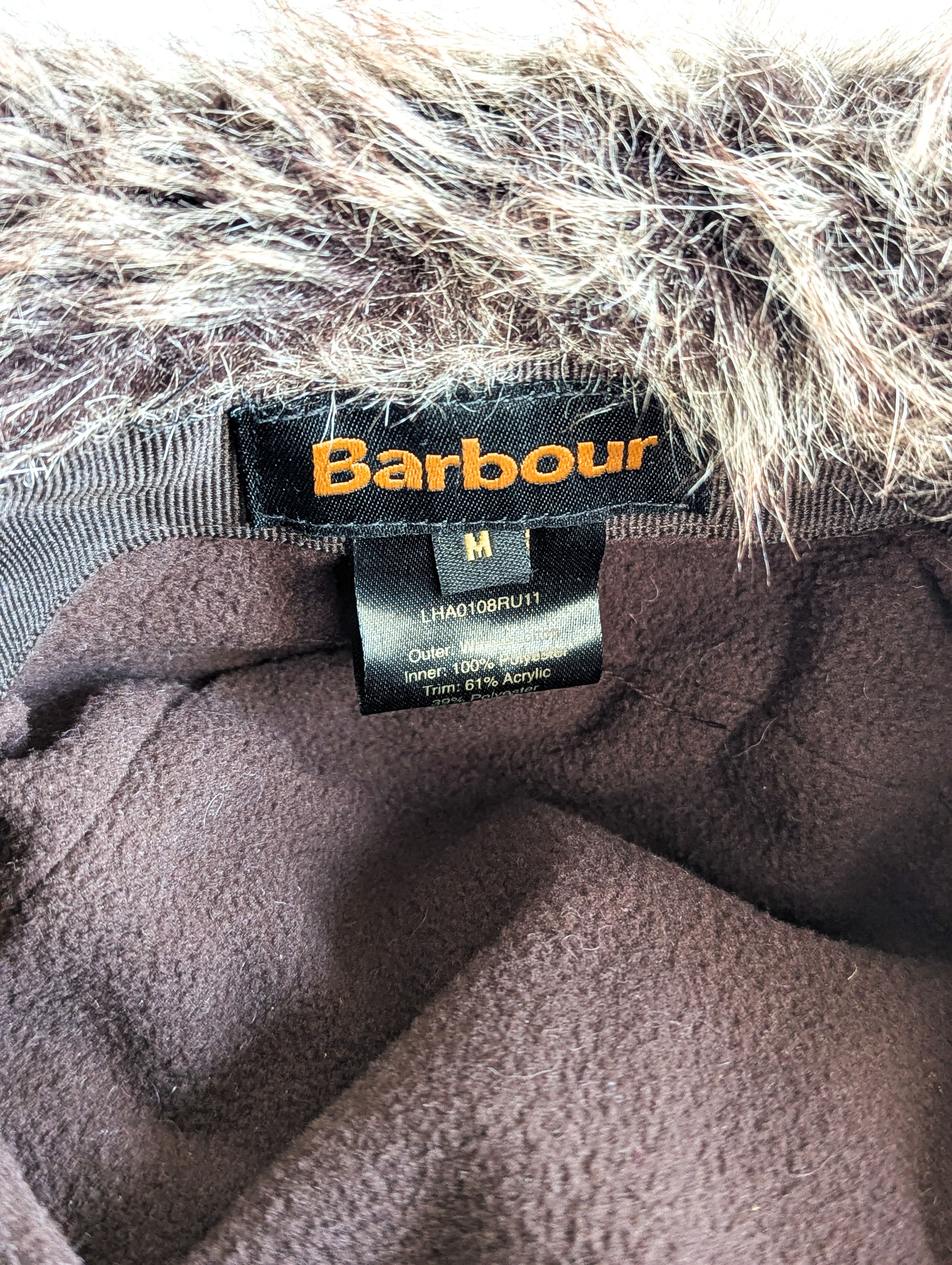 Barbour Barbour Waxed Fuzzy Bucket Hat Womens Wax Brown Fur Size ONE SIZE - 7 Thumbnail