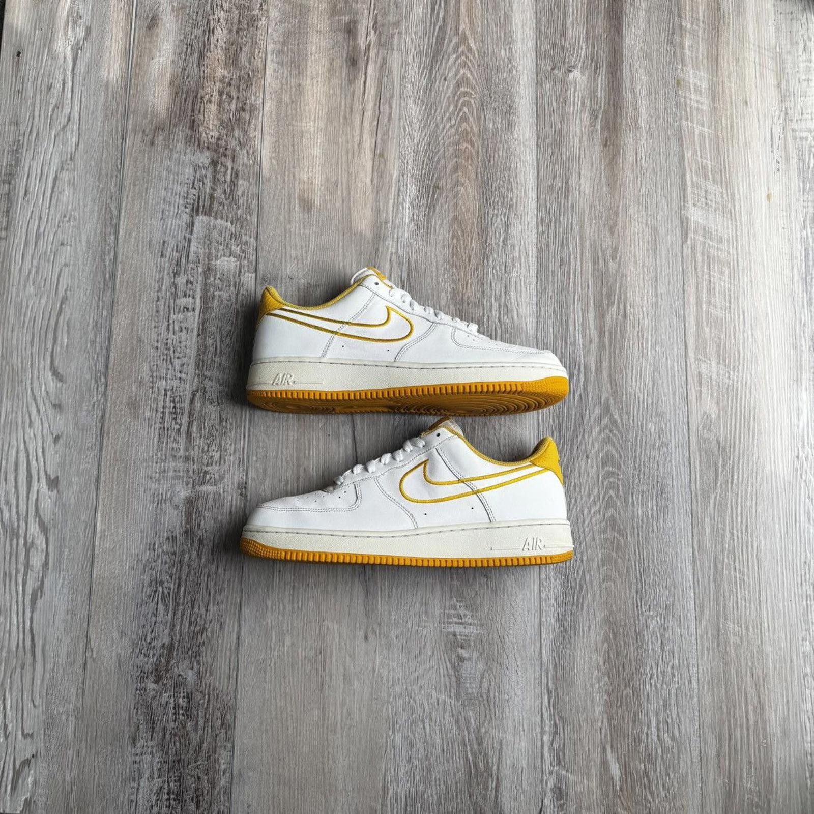 Nike NIKE • Air Force 1 Low "White Yellow Ochre" (12M) Size US 12 / EU 45 - 1 Thumbnail