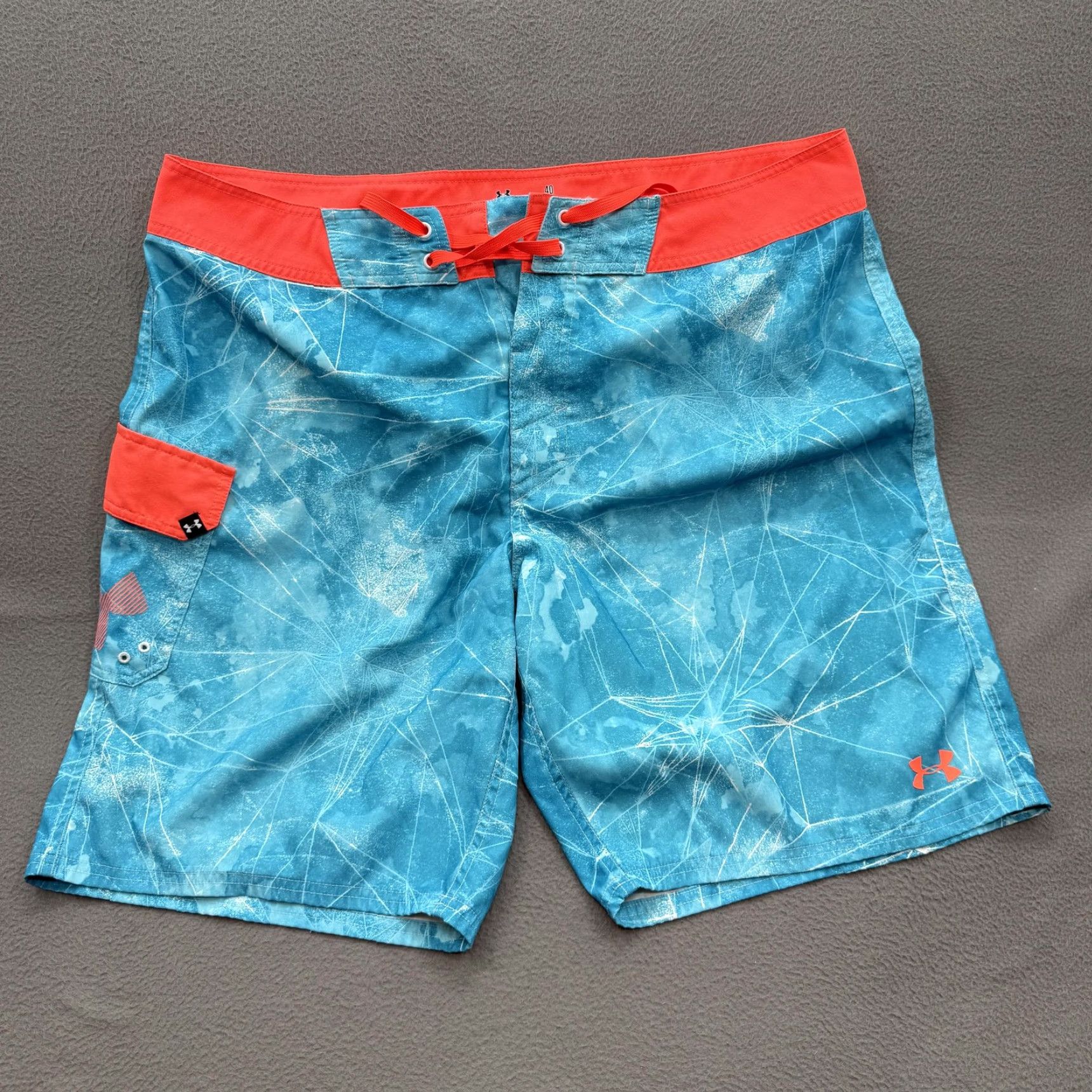 Under Armour Under Armour Board Shorts Mens 40 Blue Swim Trunks Lined Quick Dry Stretch Size US 40 / EU 56 - 2 Thumbnail