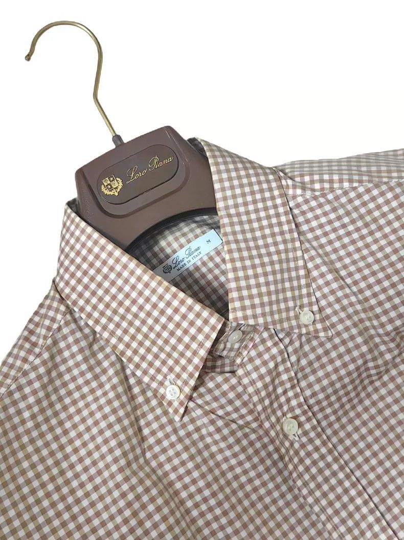 Loro Piana LORO PIANA Silk blended plaid shirt Size M / US 6-8 / IT 42-44 - 4 Thumbnail