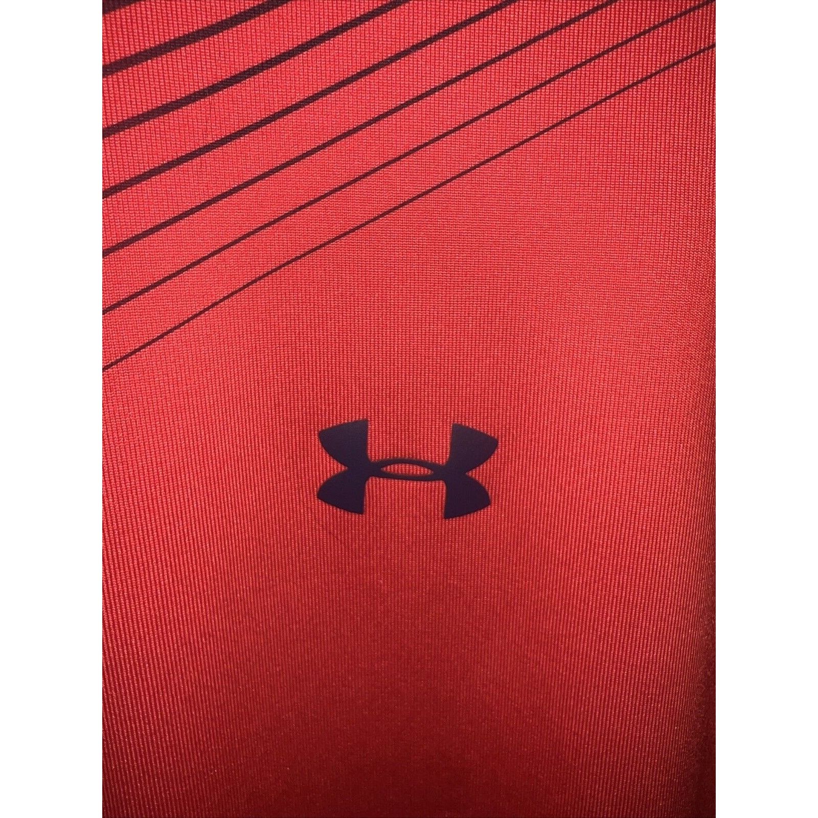 Under Armour Men’s Under Armour Playoff Polo Sz XXL Red Navy Stripe Shirt Size US XXL / EU 58 / 5 - 3 Thumbnail