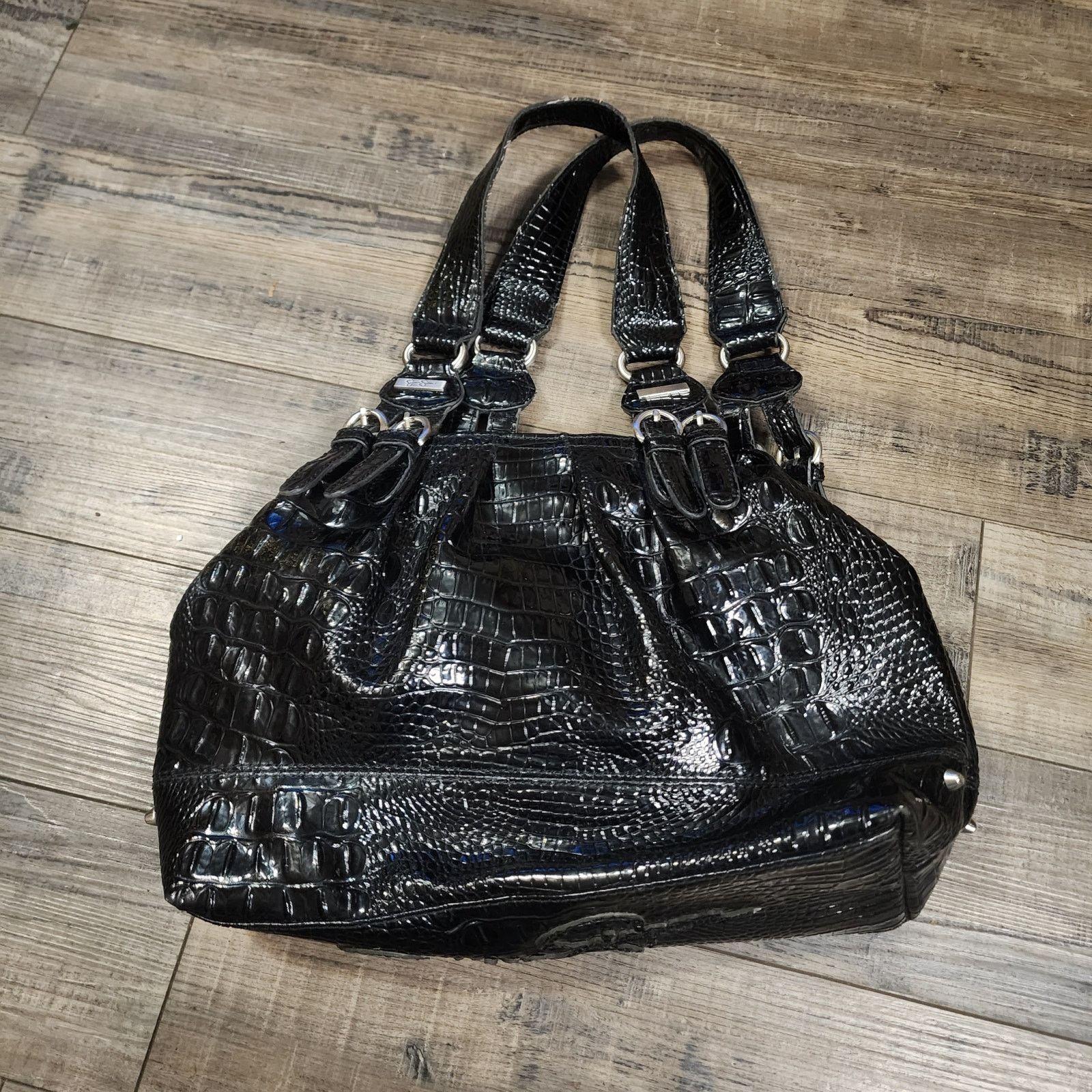 Jessica Simpson Jessica Simpson black alligator print bag purse preowned Size ONE SIZE - 1 Thumbnail