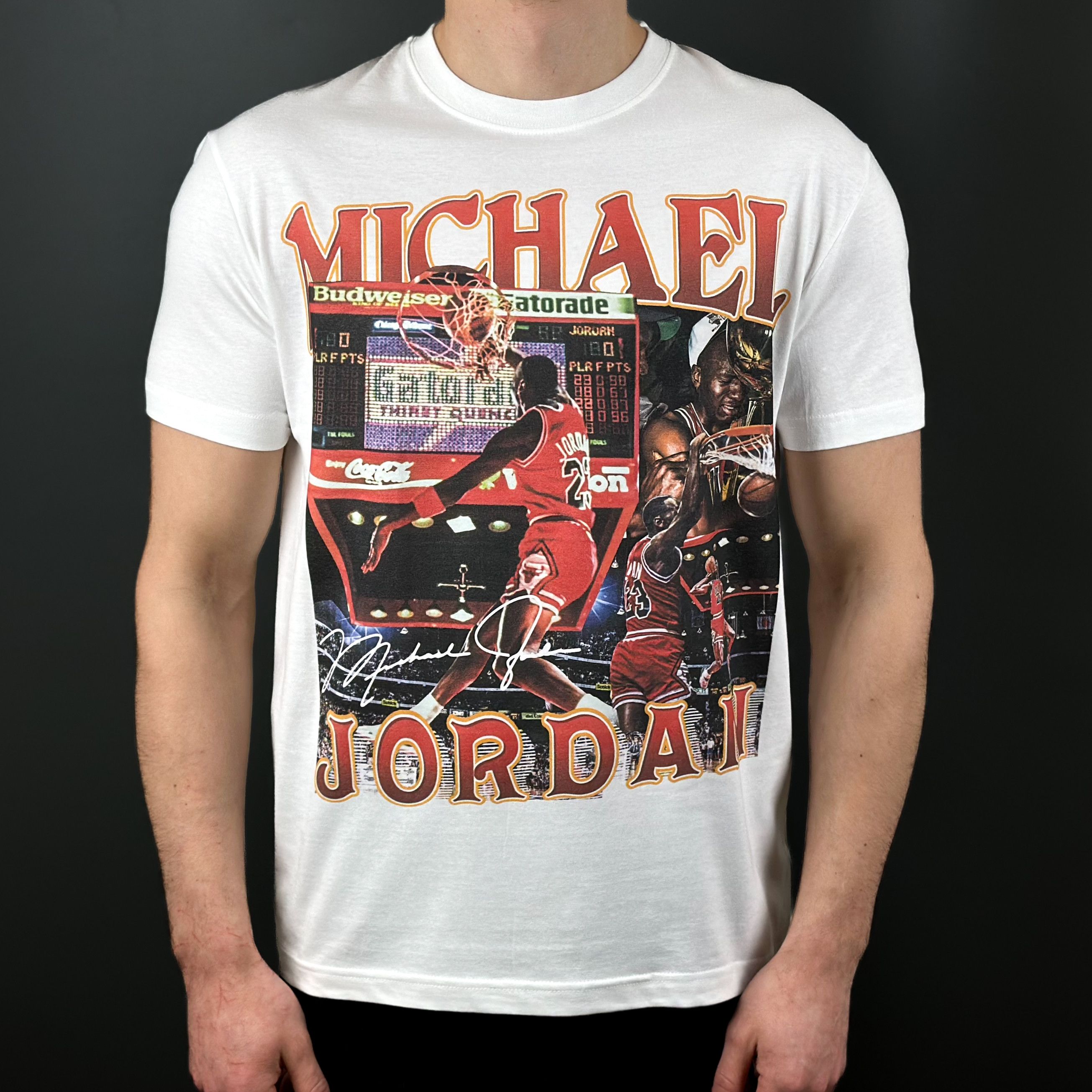 NBA × Vintage Michael Jordan NBA Rap Tee T-Shirt Size US XL / EU 56 / 4 - 1 Thumbnail