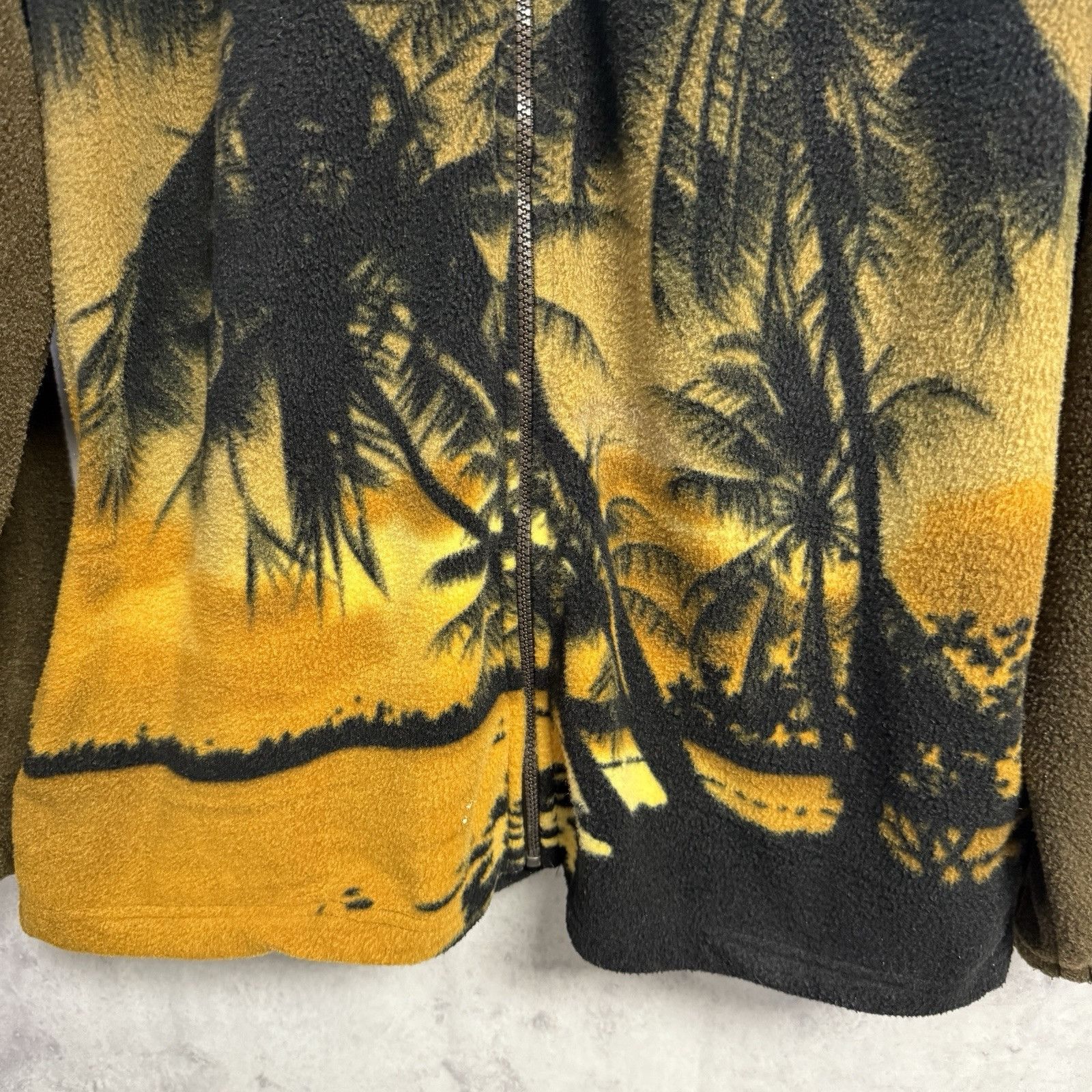 Vintage Kokopelli Fleece Jacket Mens Medium Beach Palm Trees Full Zi Size US M / EU 48-50 / 2 - 4 Thumbnail