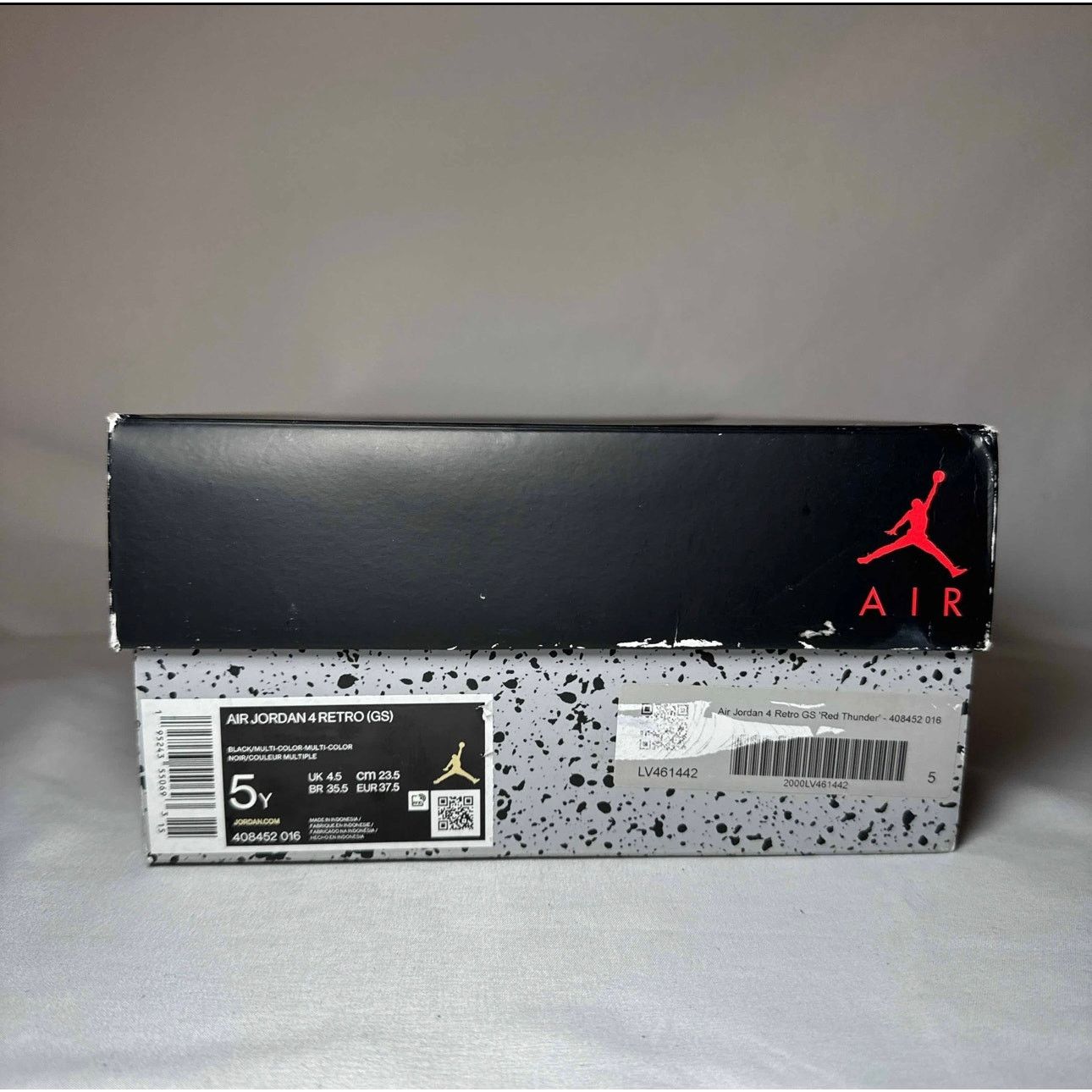 Jordan Brand × Nike Size 5 - Nike Air Jordan 4 Retro GS Red Thunder Men's Shoes Size US 5 / EU 37 - 9 Thumbnail