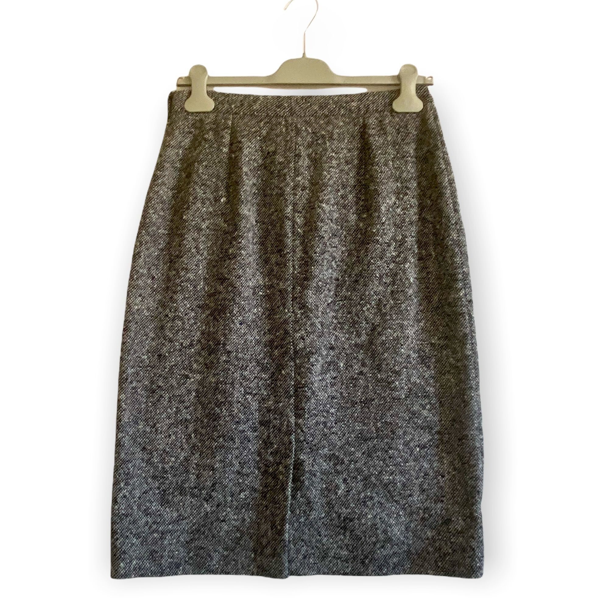 Prada Prada FW2007 Wool Tweed Pencil Skirt IT 46 Black White Made Size 32" / US 10 / IT 46 - 2 Thumbnail